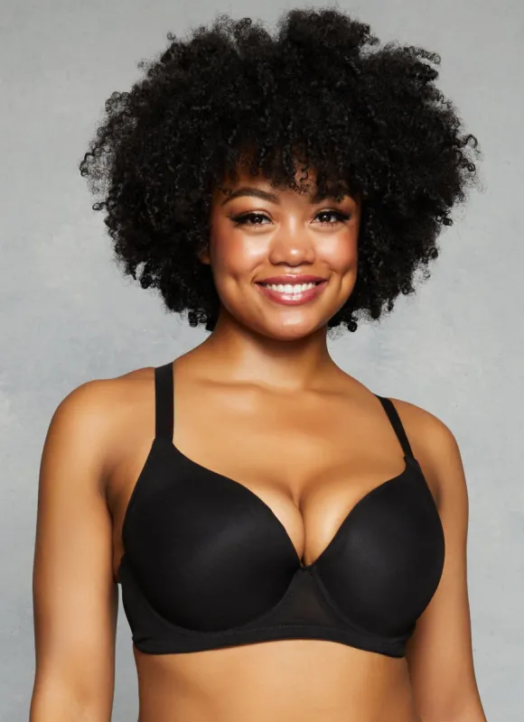 Plus Size Mesh Plunge Bra sold by Rainbow