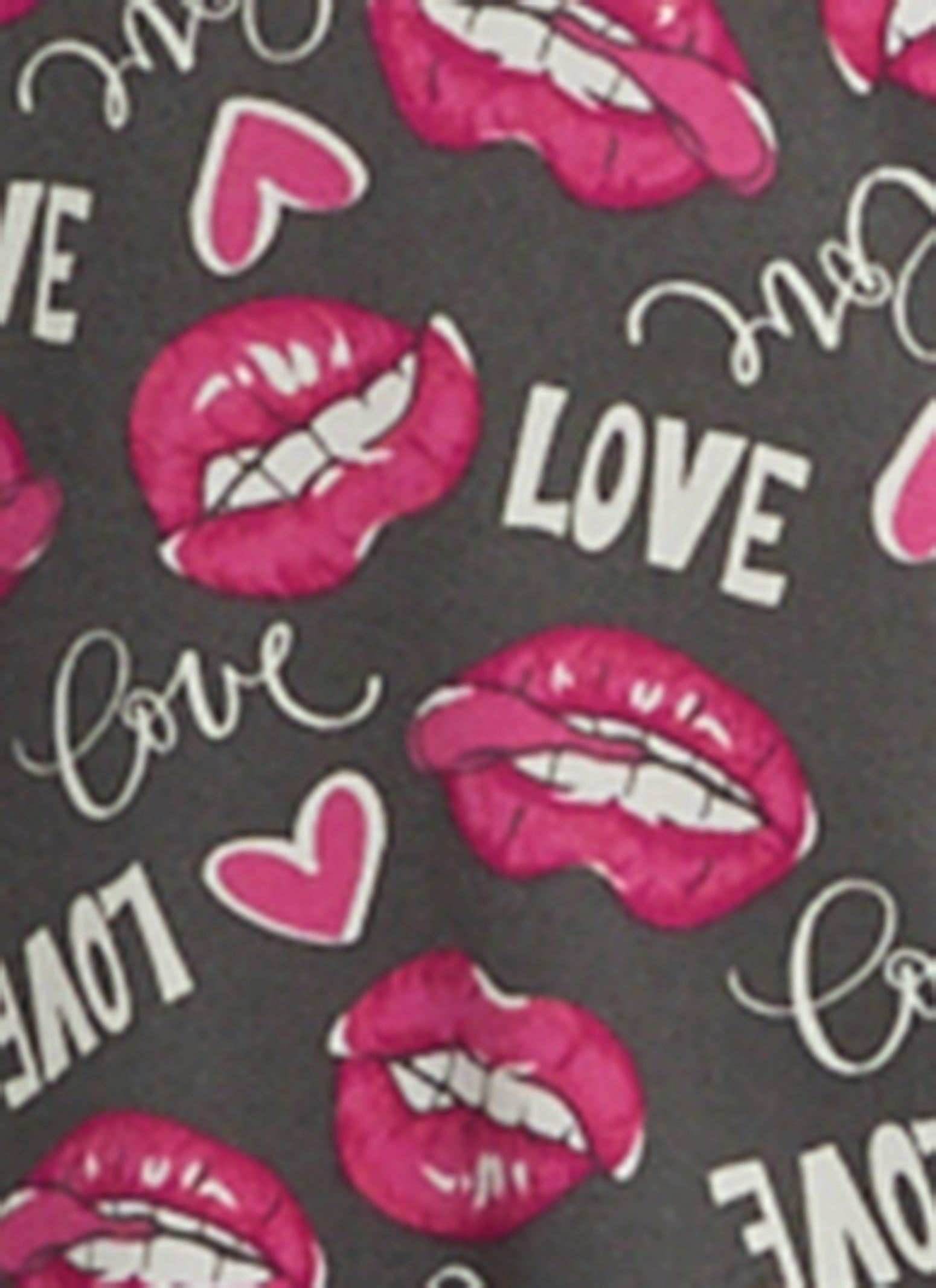 Plus Size Love Lip Print Pajama Shirt and Pants sold by Rainbow product image thumbnail 3