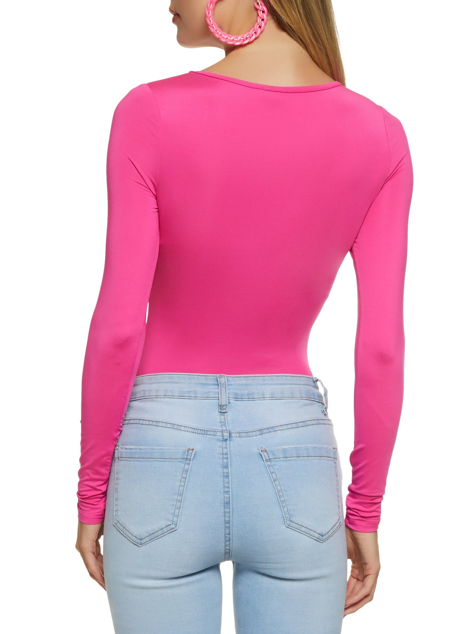 Solid Scoop Neck Bodysuit sold by Rainbow product image thumbnail 3