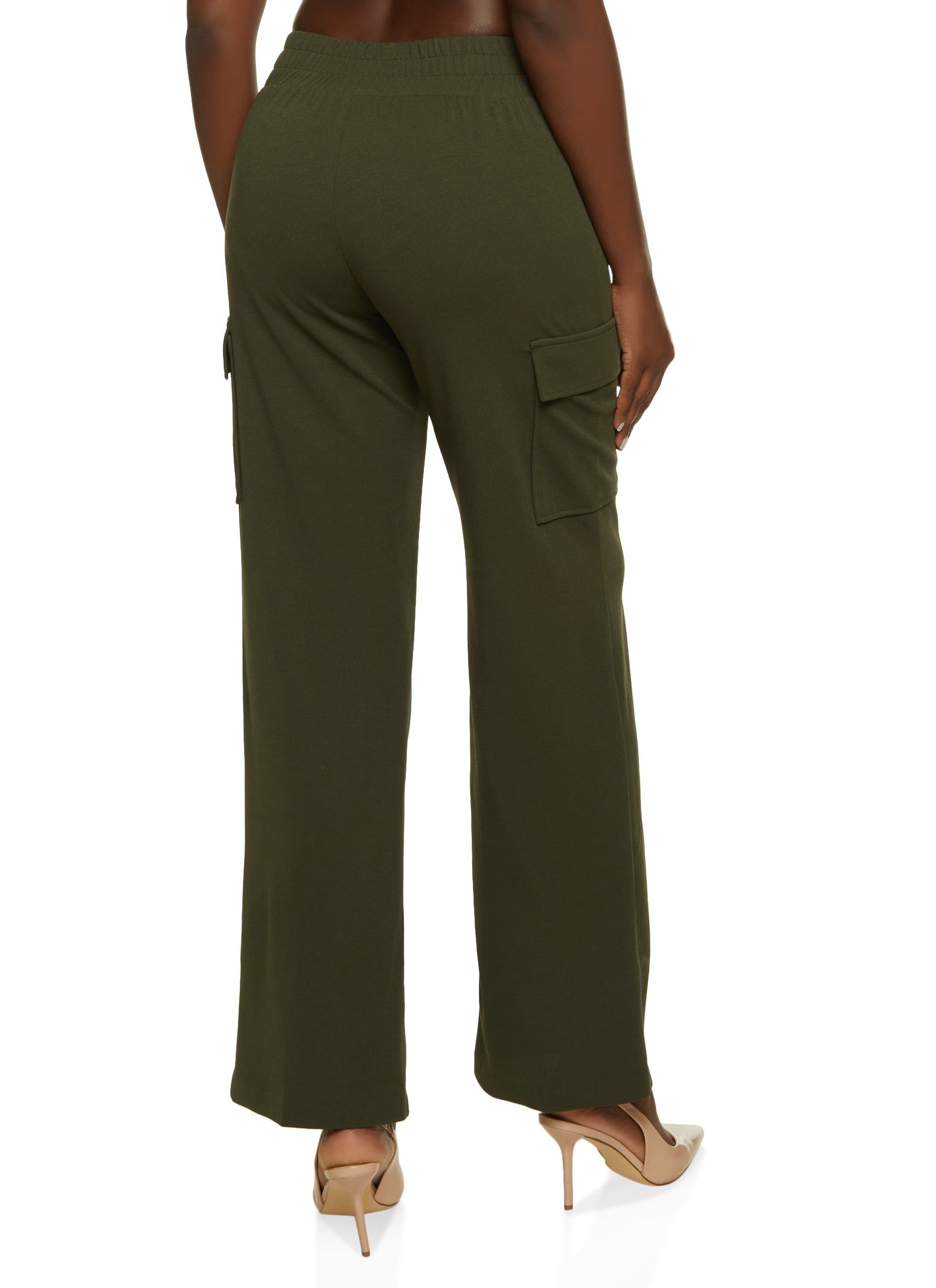 High Waist Cargo Pocket Wide Leg Pants sold by Rainbow product image thumbnail 2
