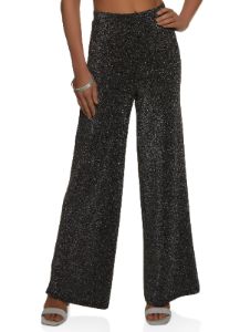 Lurex Wide Leg Pants sold by Rainbow