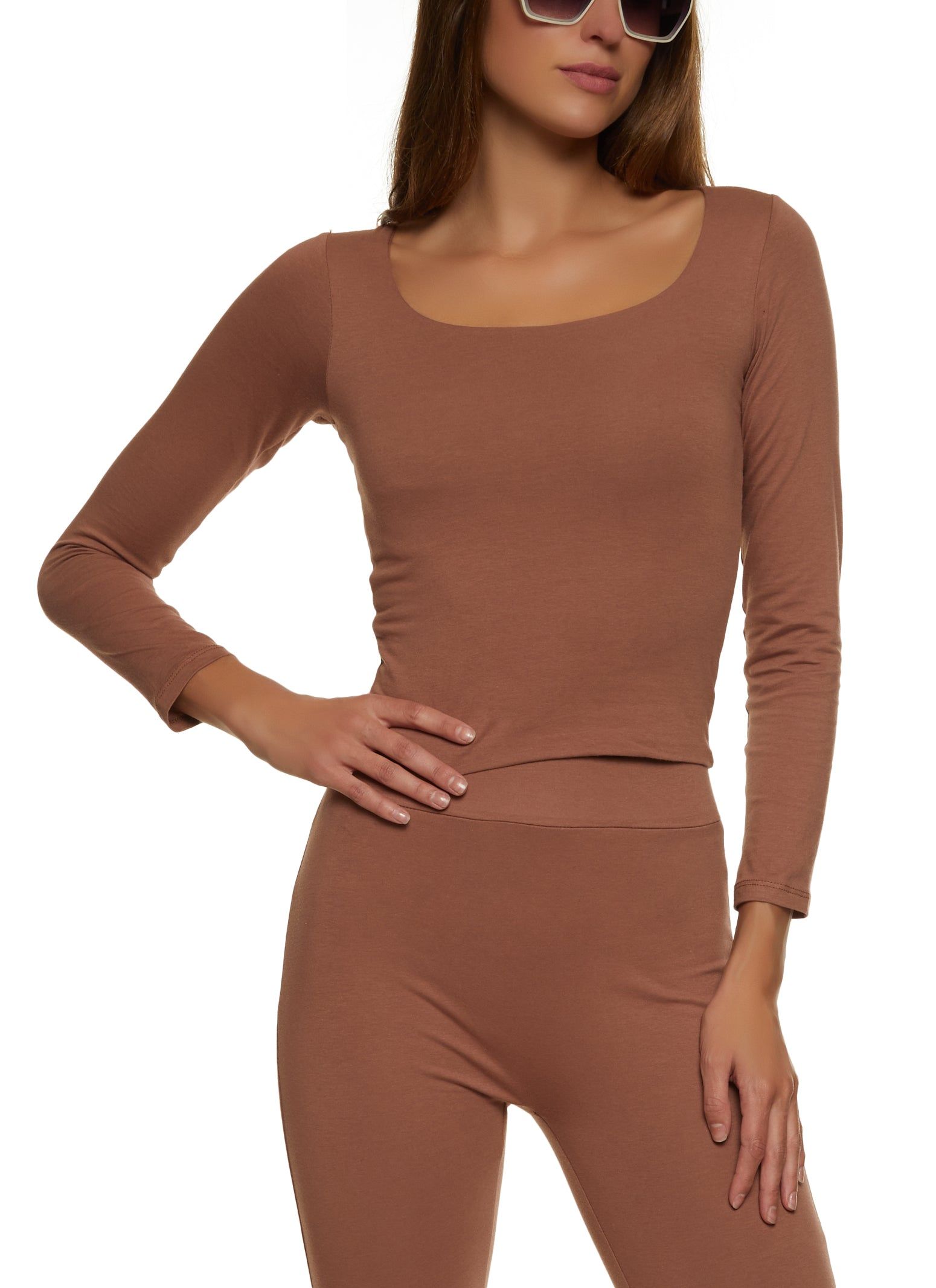 Scoop Neck Long Sleeve Tee sold by Rainbow