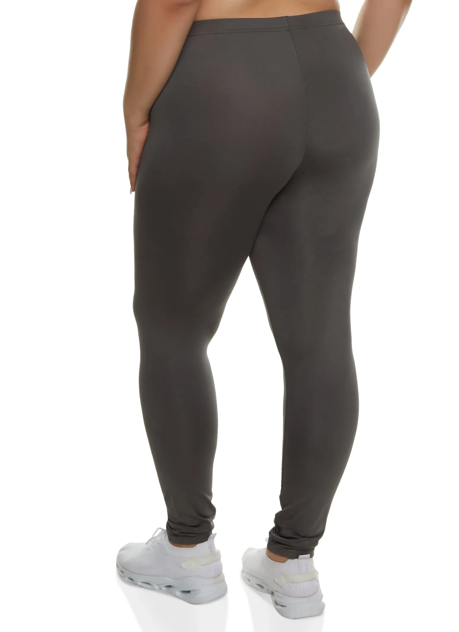 Plus Size Solid High Waisted Leggings sold by Rainbow product image thumbnail 2