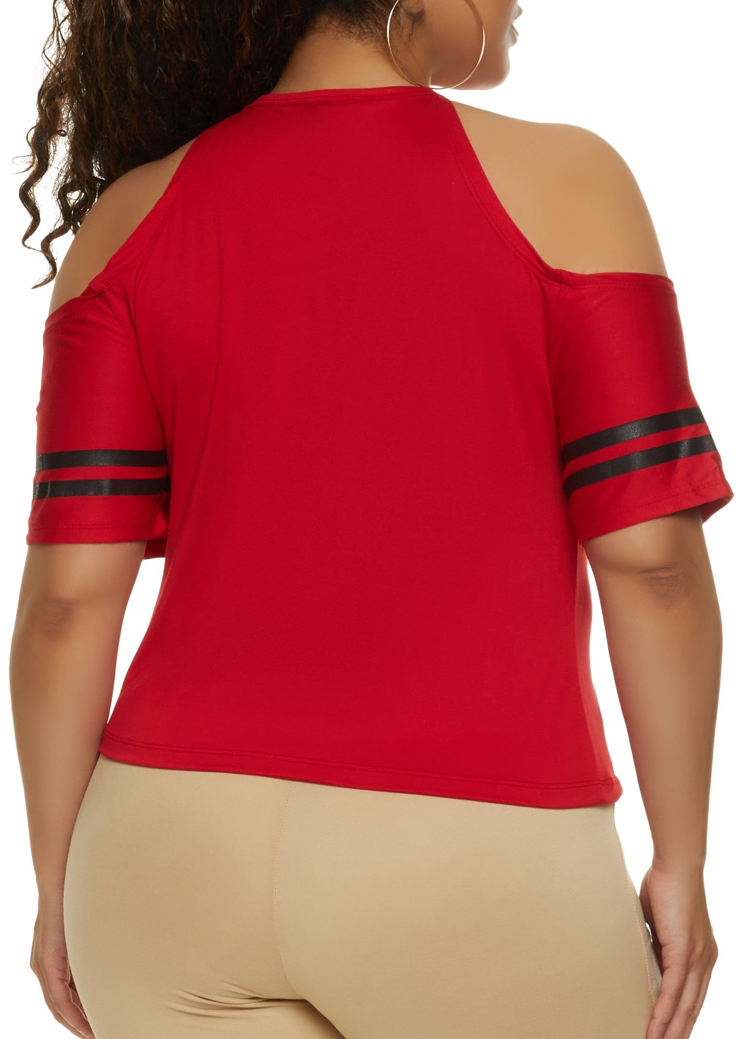 Plus Size Team USA Cold Shoulder Graphic Tee sold by Rainbow product image thumbnail 3