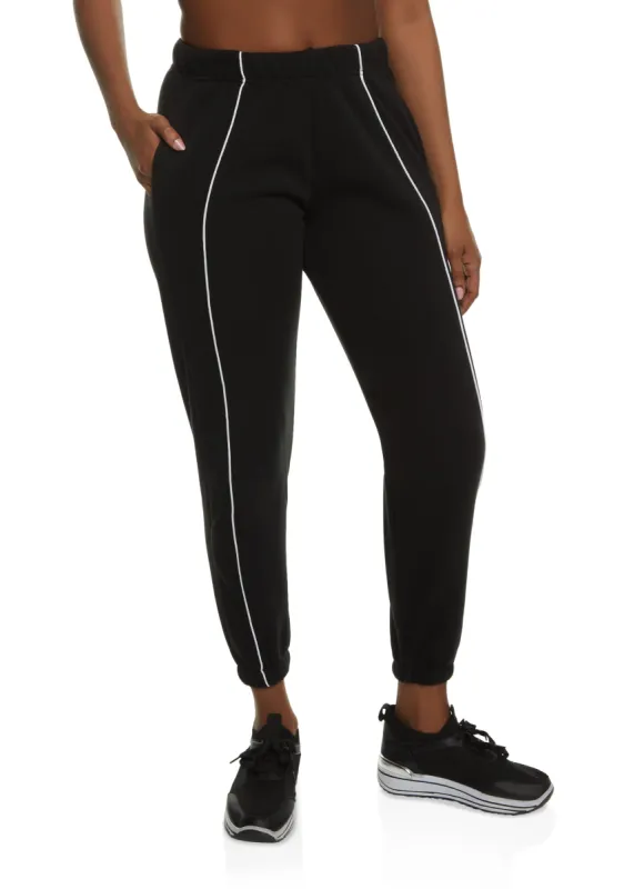 Contrast Piping Sweatpants sold by Rainbow