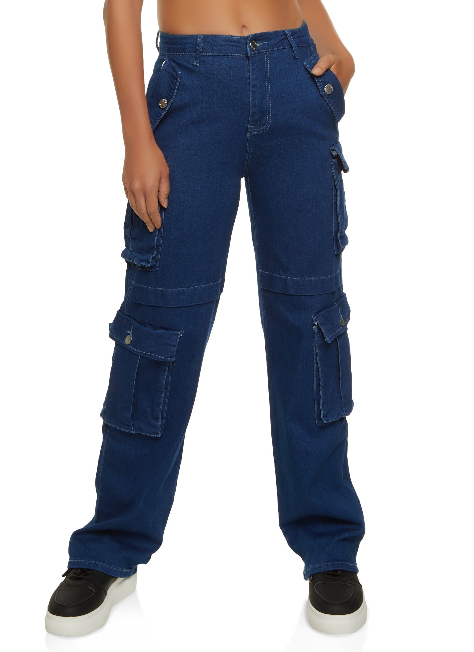 Wide Leg Cargo Jeans sold by Rainbow