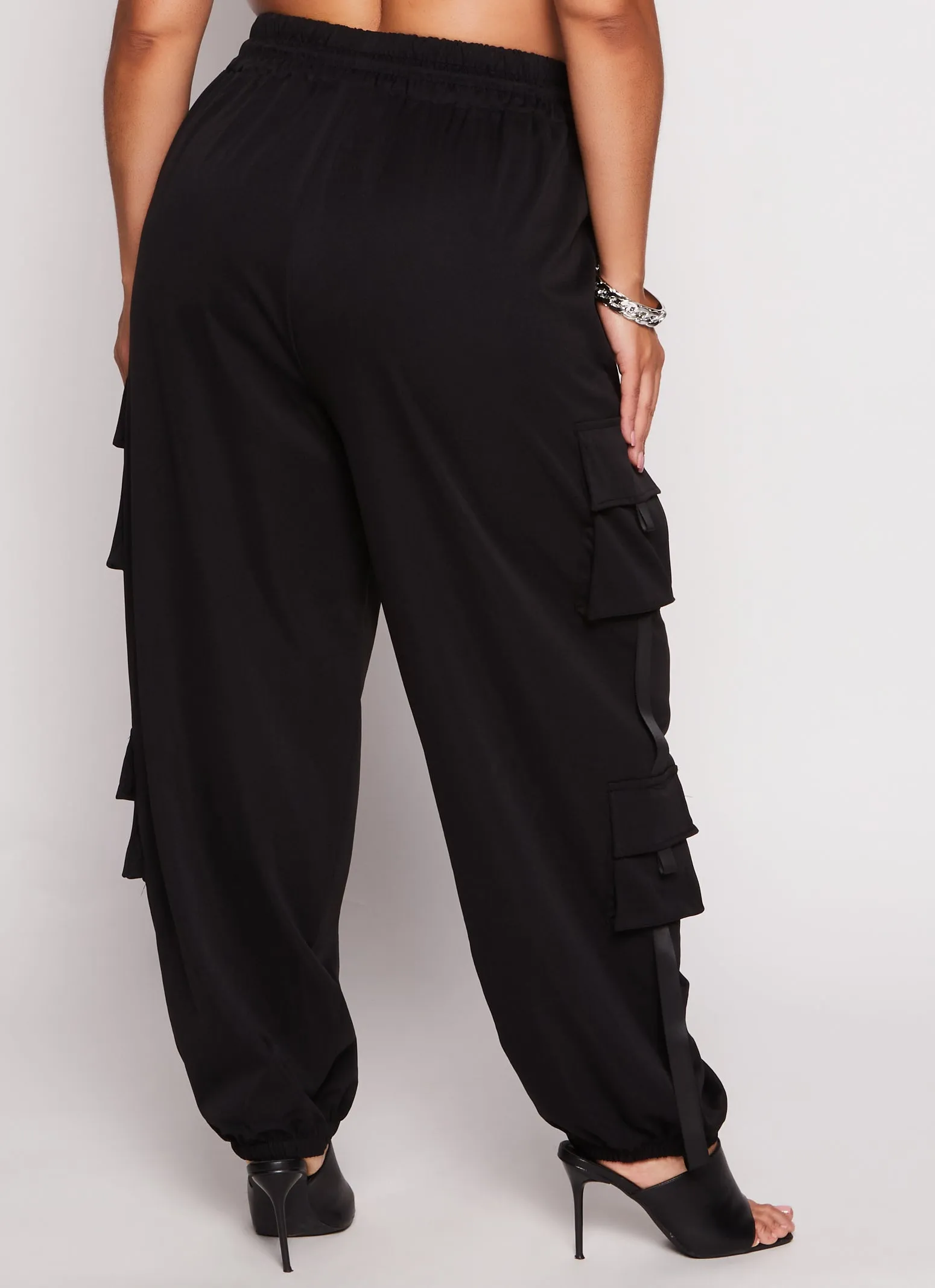 Plus Size Poplin Drawstring Cargo Pants sold by Rainbow product image thumbnail 3