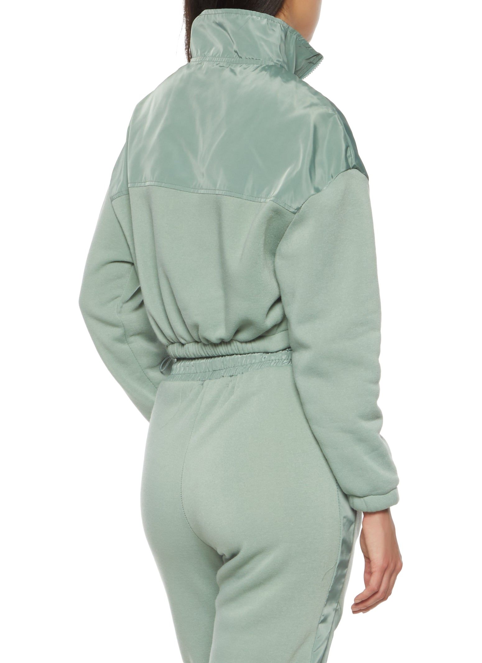 Mock Neck Nylon Detail Sweatshirt sold by Rainbow product image thumbnail 3