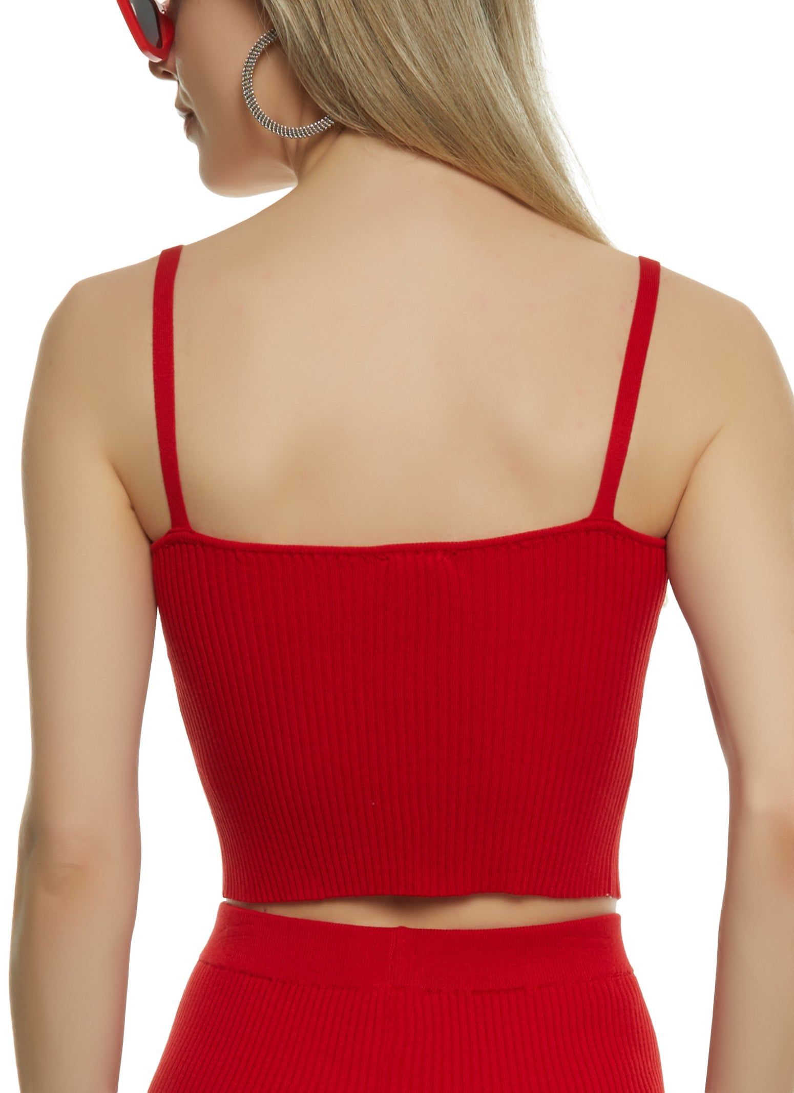 Ribbed Hook and Eye Cropped Cami sold by Rainbow product image thumbnail 3