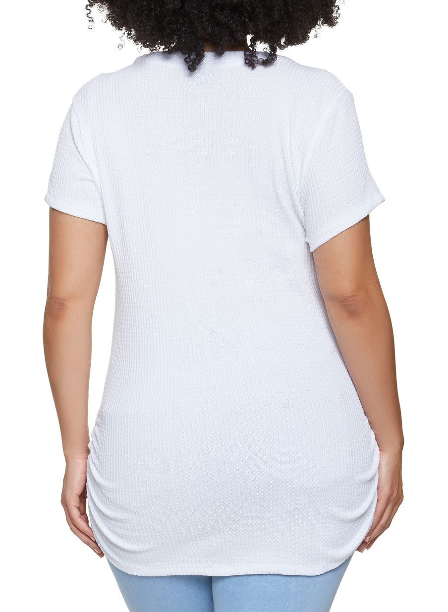 Plus Size Basic V Neck T Shirt sold by Rainbow product image thumbnail 2