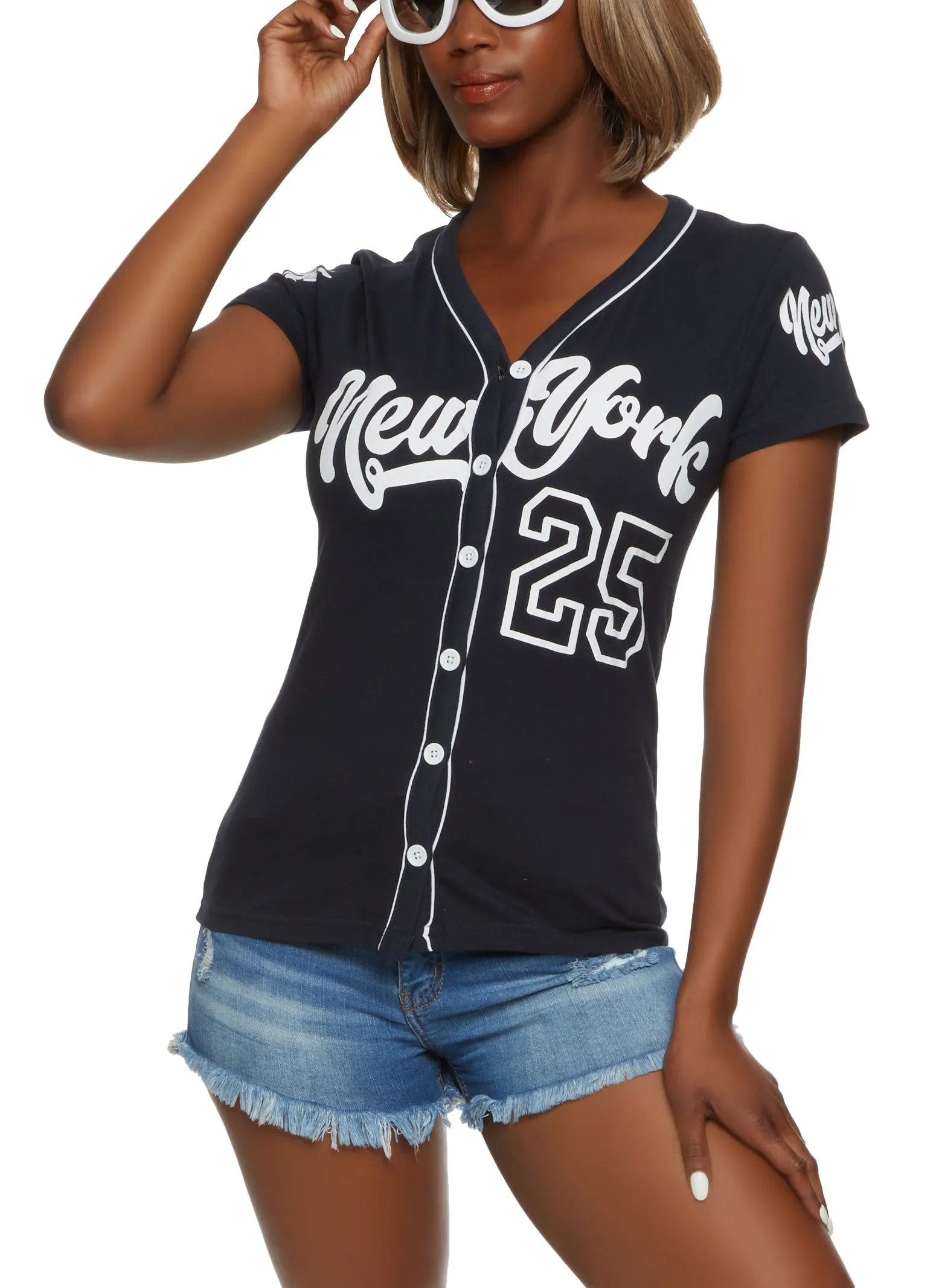 New York 25 Graphic Baseball Jersey sold by Rainbow