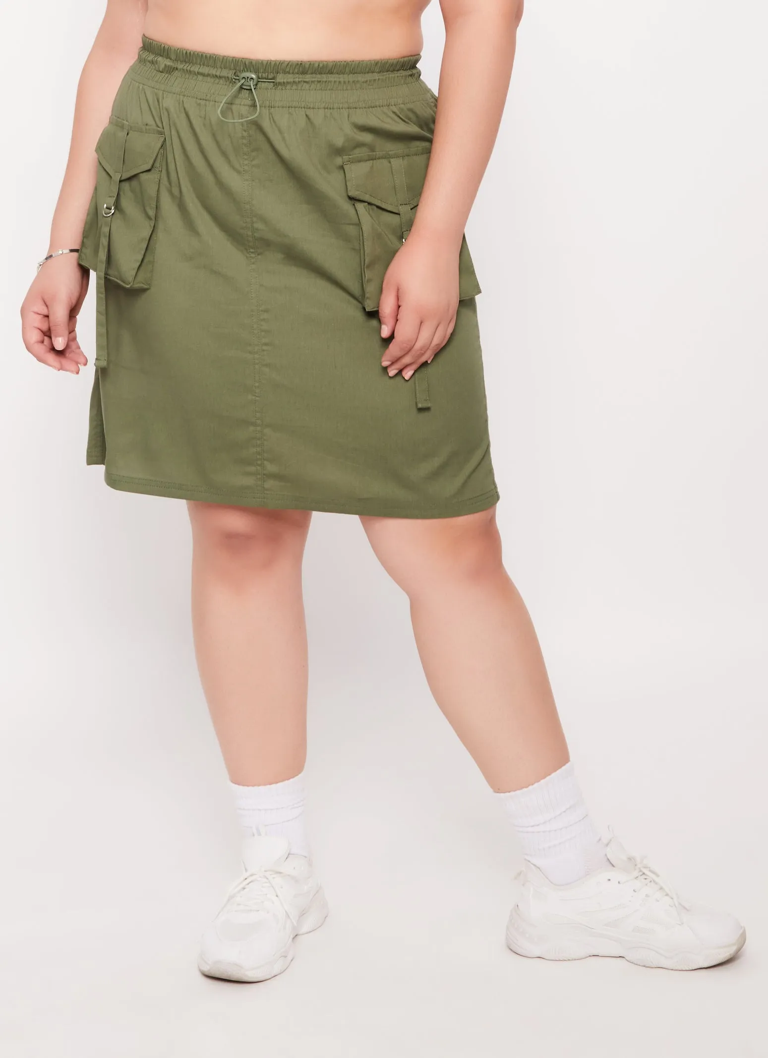 Plus Size Buckle Detail Cargo Pocket Skirt sold by Rainbow product image thumbnail 2