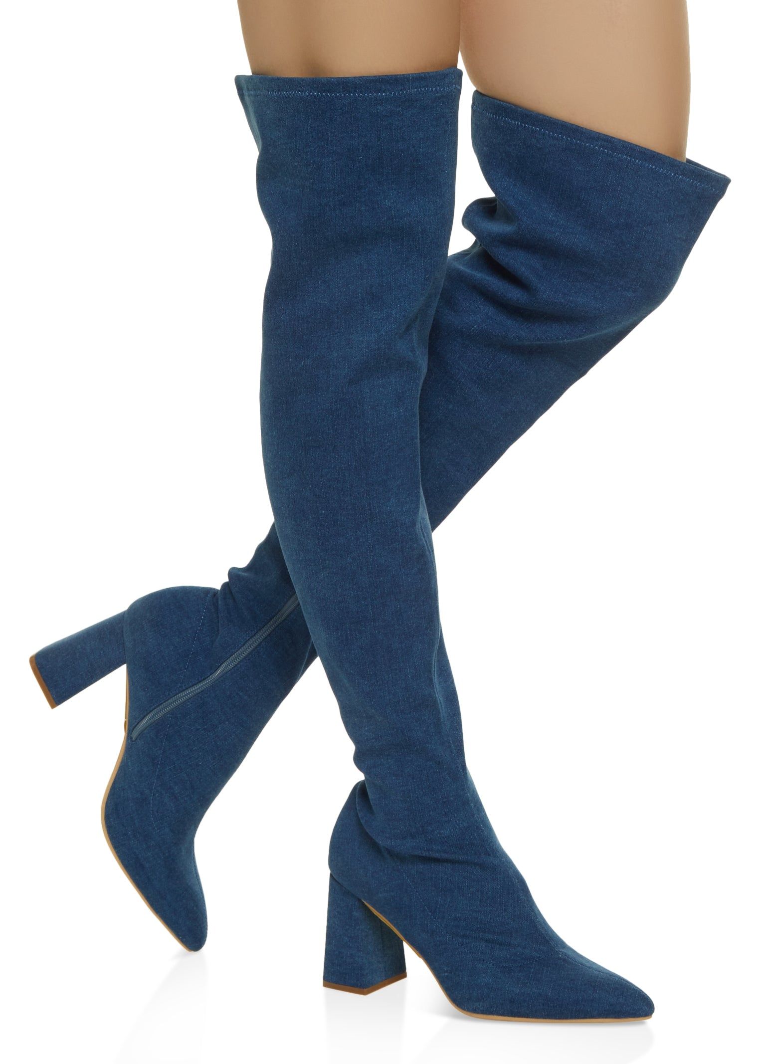 Pointed Toe Over The Knee Boots sold by Rainbow