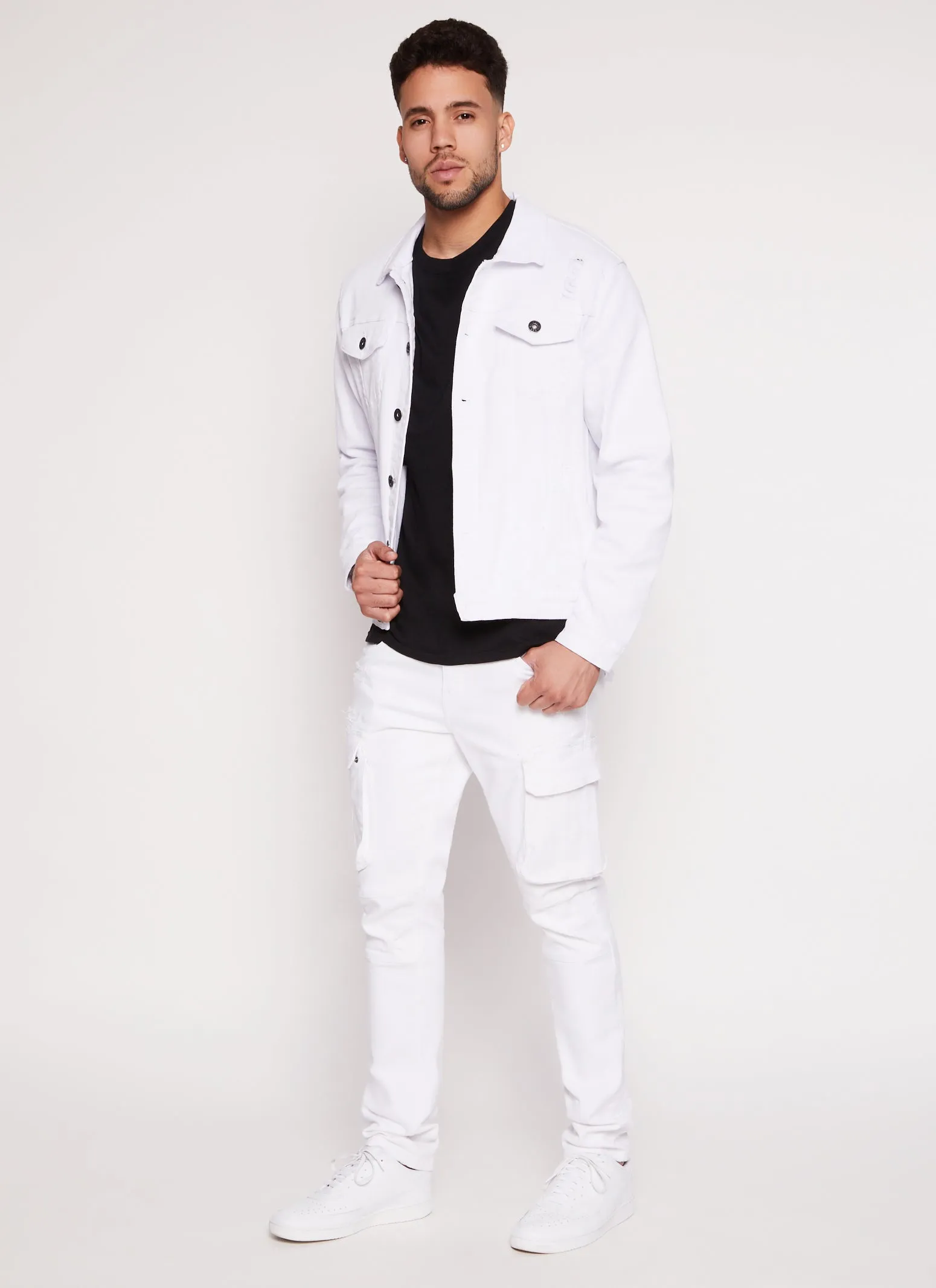 Mens Distressed Jean Jacket sold by Rainbow product image thumbnail 2