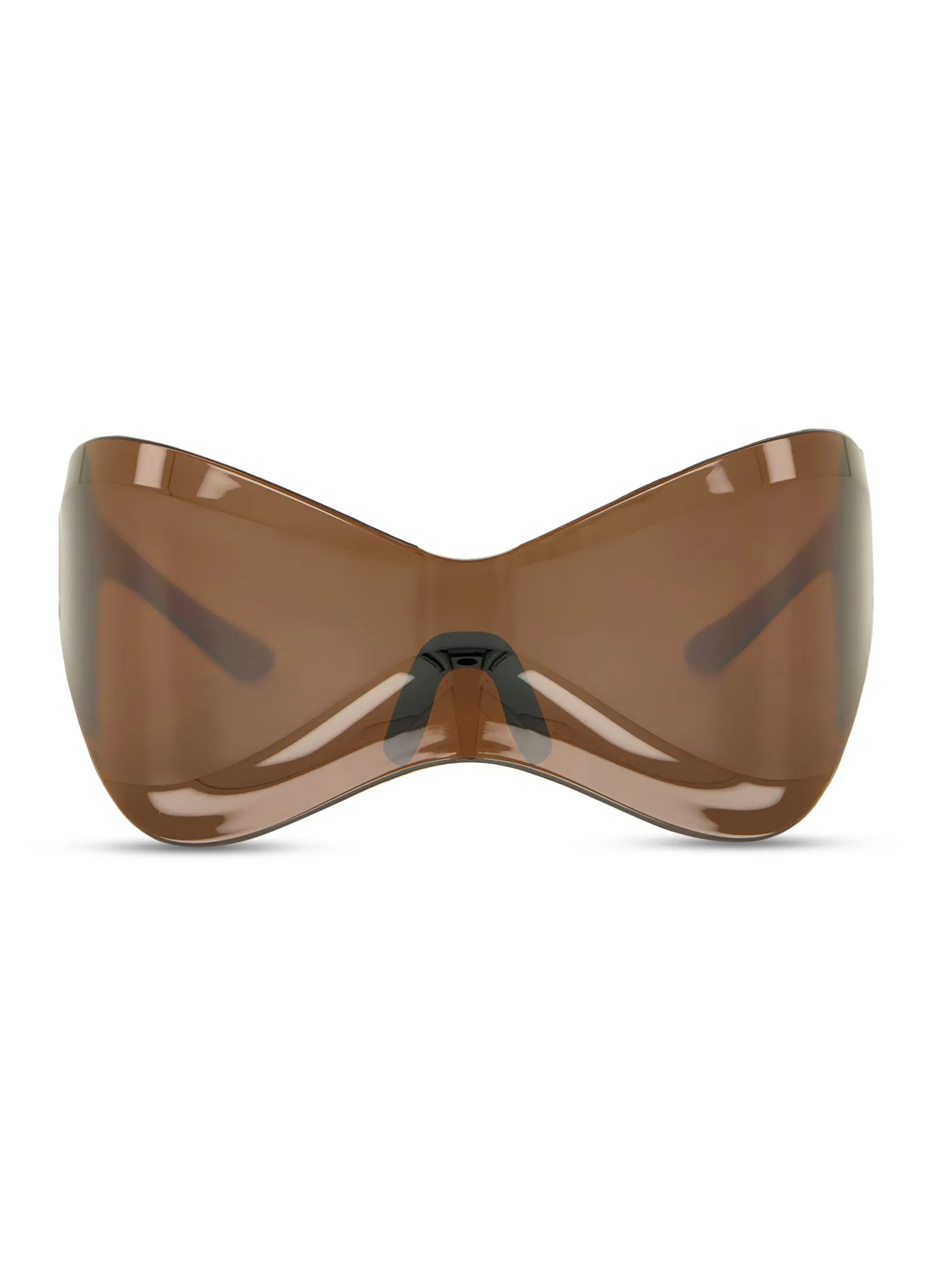 Oversized Rimless Wrap Shield Sunglasses sold by Rainbow product image thumbnail 2
