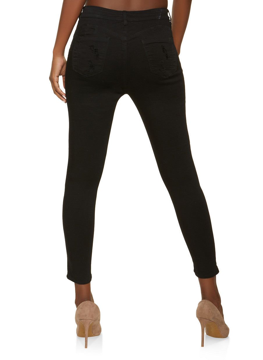 WAX High Waisted Frayed Skinny Jeans sold by Rainbow product image thumbnail 2