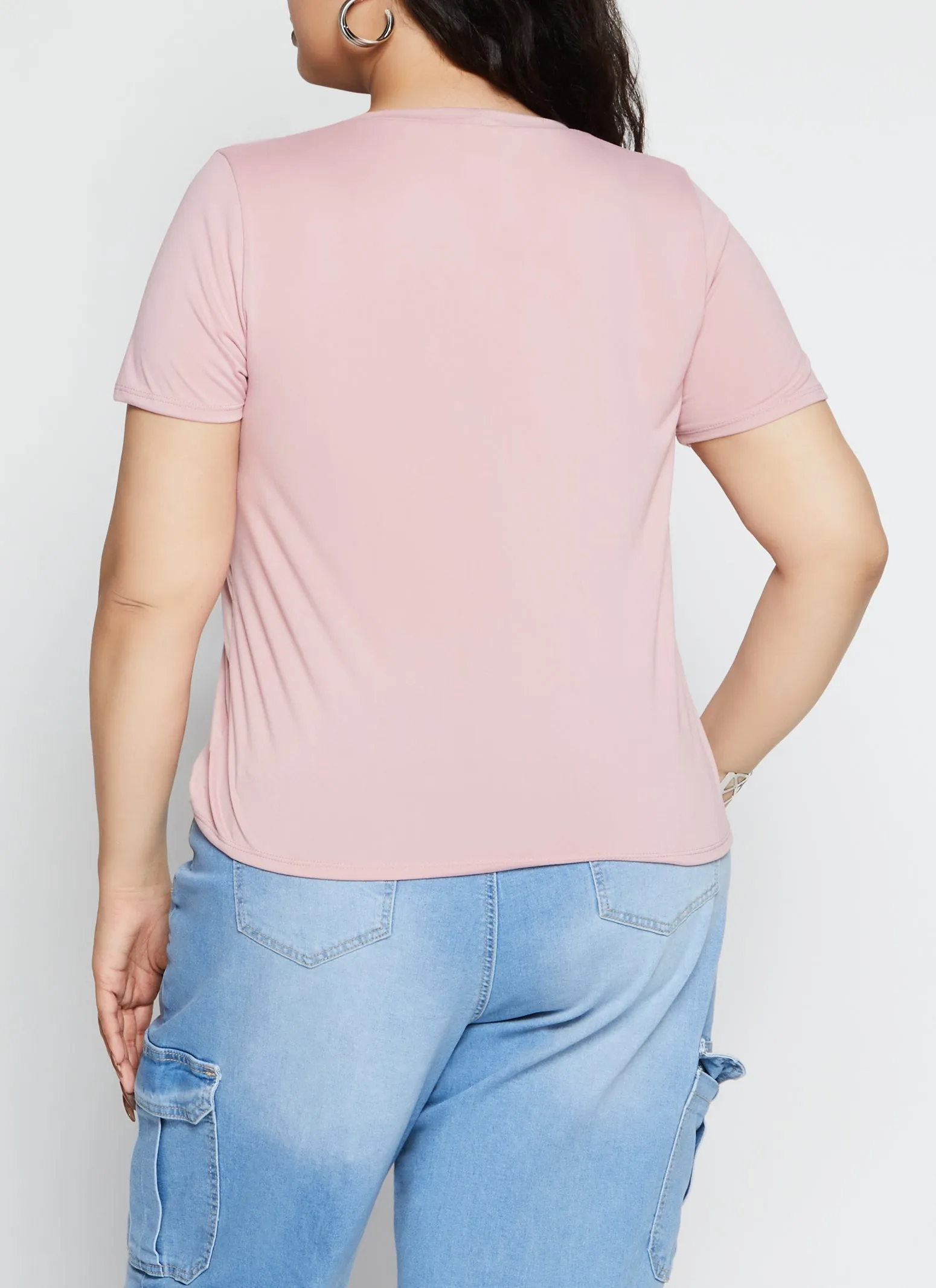 Plus Size Rhinestone Paris Eiffel Tower Butterfly Tee sold by Rainbow product image thumbnail 3