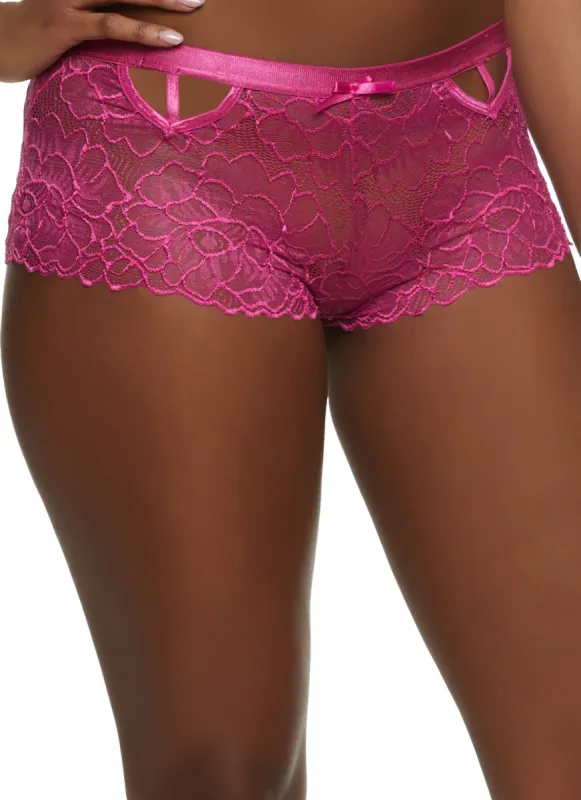 Floral Lace Cut Out Panty sold by Rainbow