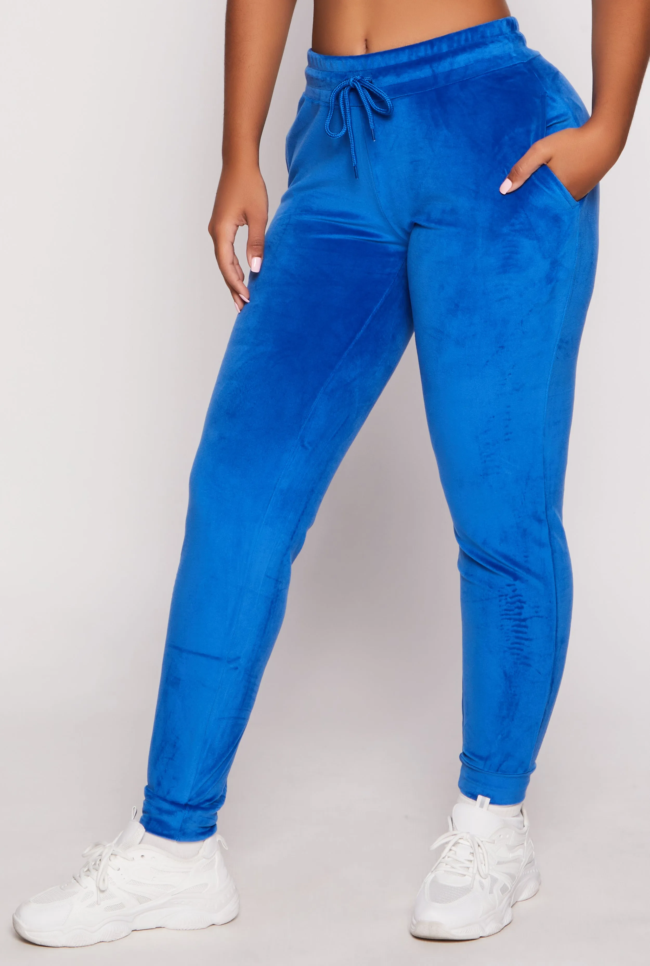 Velour Drawstring High Waist Joggers sold by Rainbow product image thumbnail 2