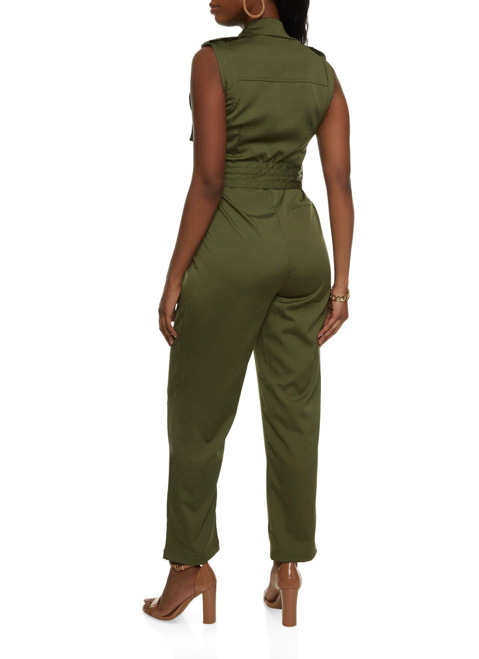 Zip Front Belted Jumpsuit sold by Rainbow product image thumbnail 2