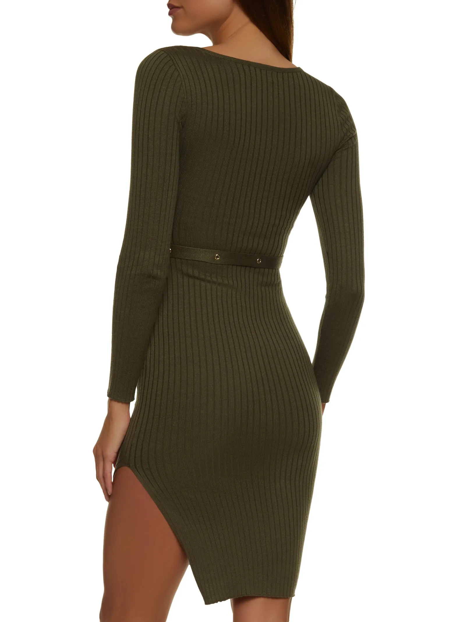 Grommet Belted Sweater Dress sold by Rainbow product image thumbnail 3