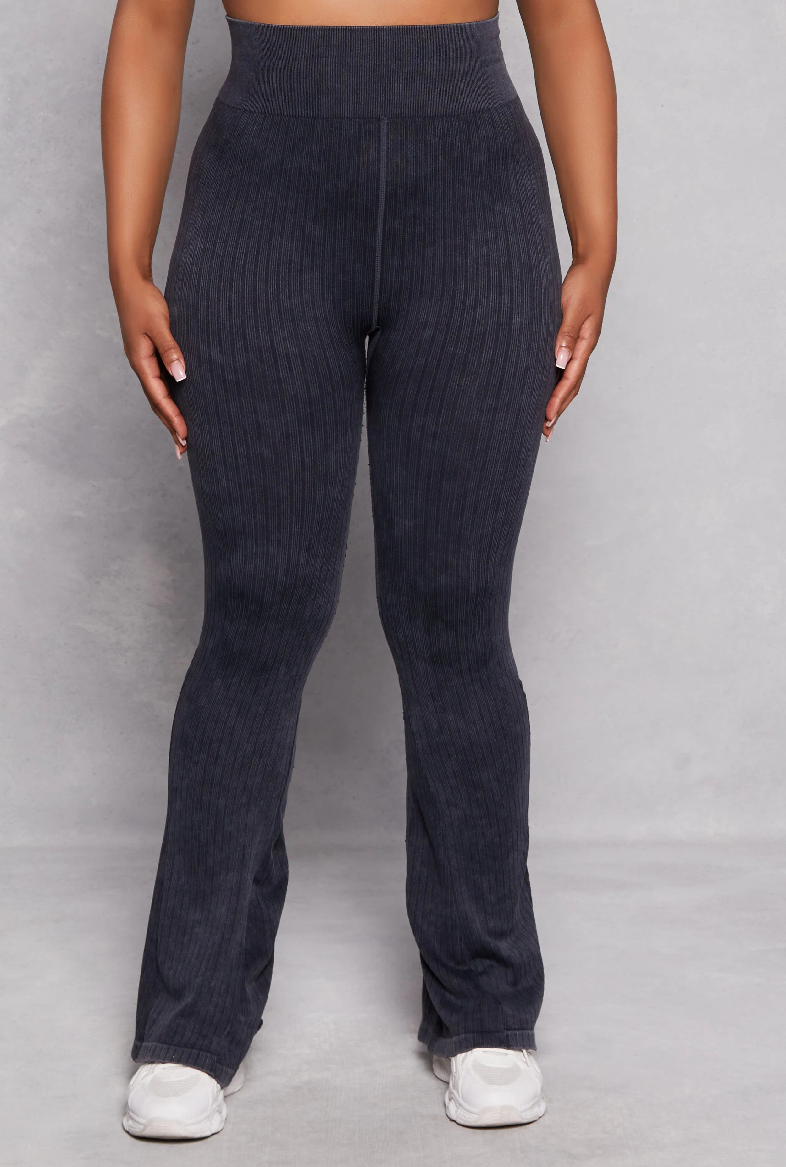 Plus Size Ribbed High Waist Flare Pants sold by Rainbow product image thumbnail 2