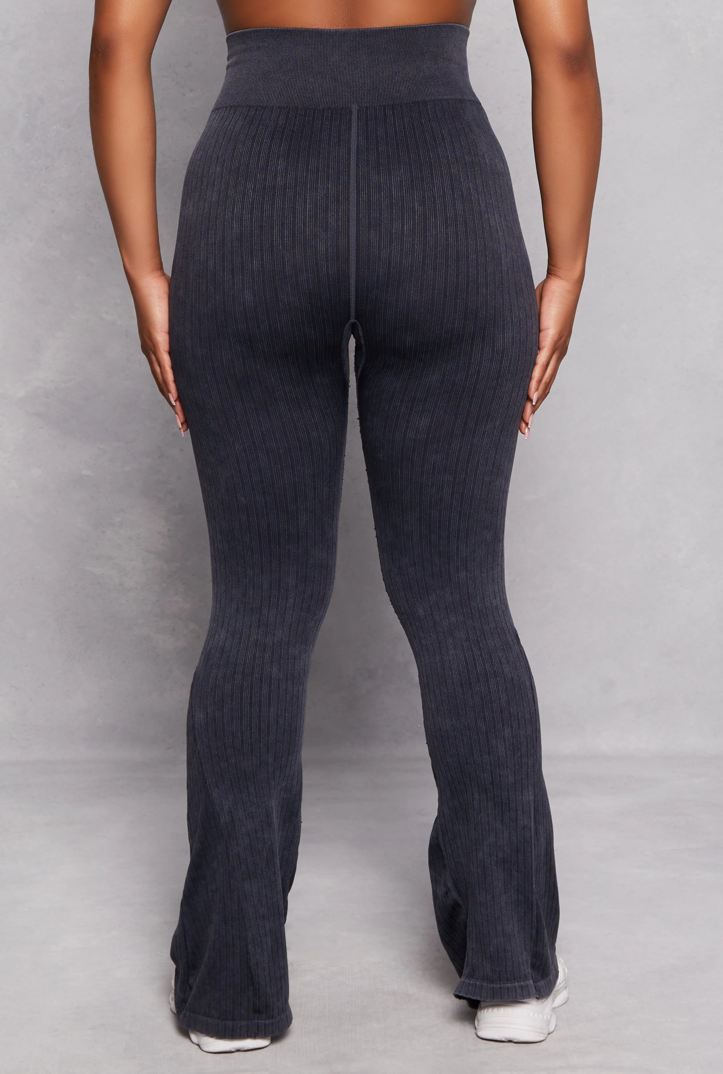 Plus Size Ribbed High Waist Flare Pants sold by Rainbow product image thumbnail 3