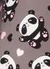 Plus Size Panda Bear Heart Print Onesie sold by Rainbow