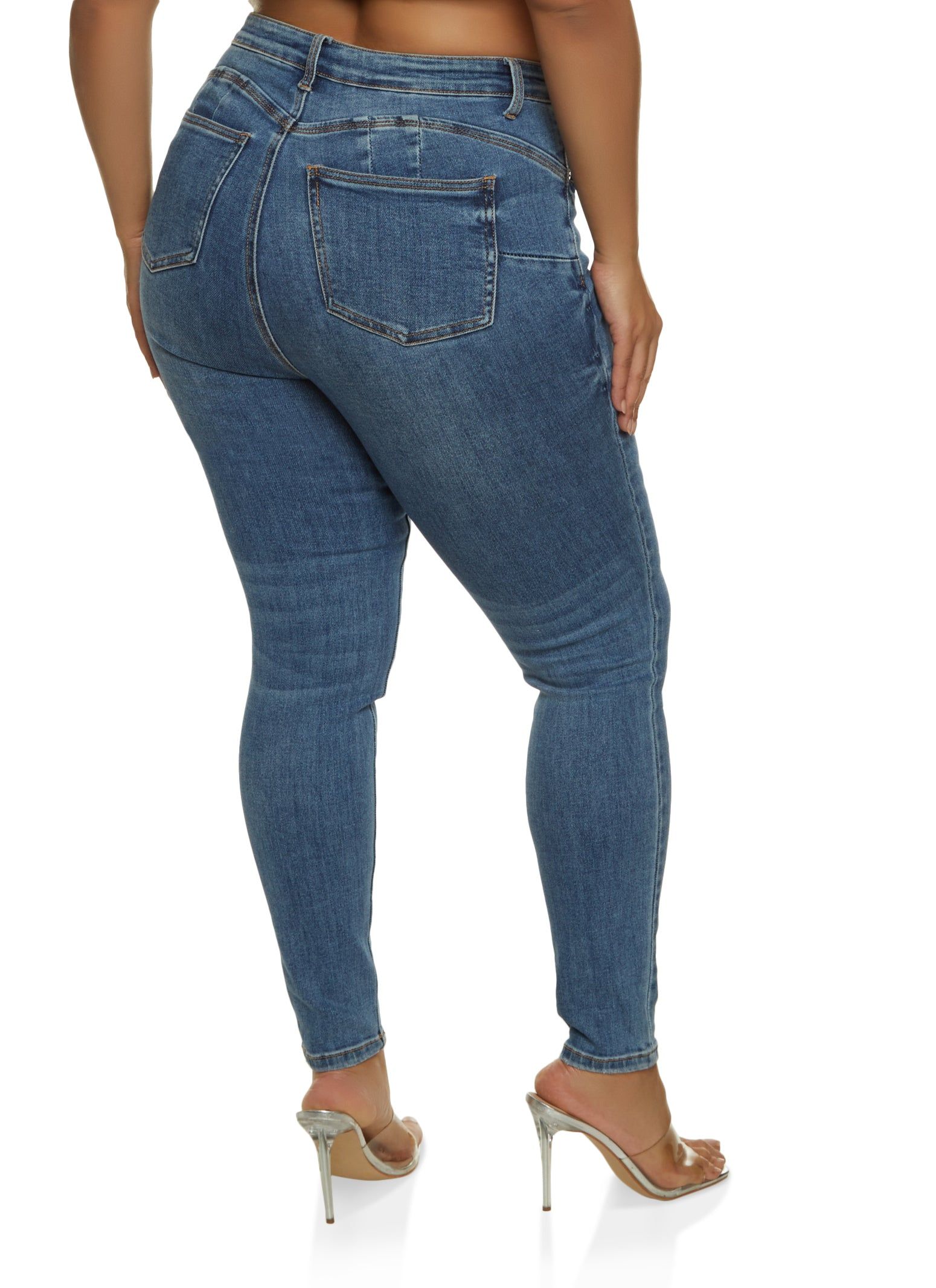 Plus Size WAX Whiskered High Waisted Jeans sold by Rainbow product image thumbnail 2