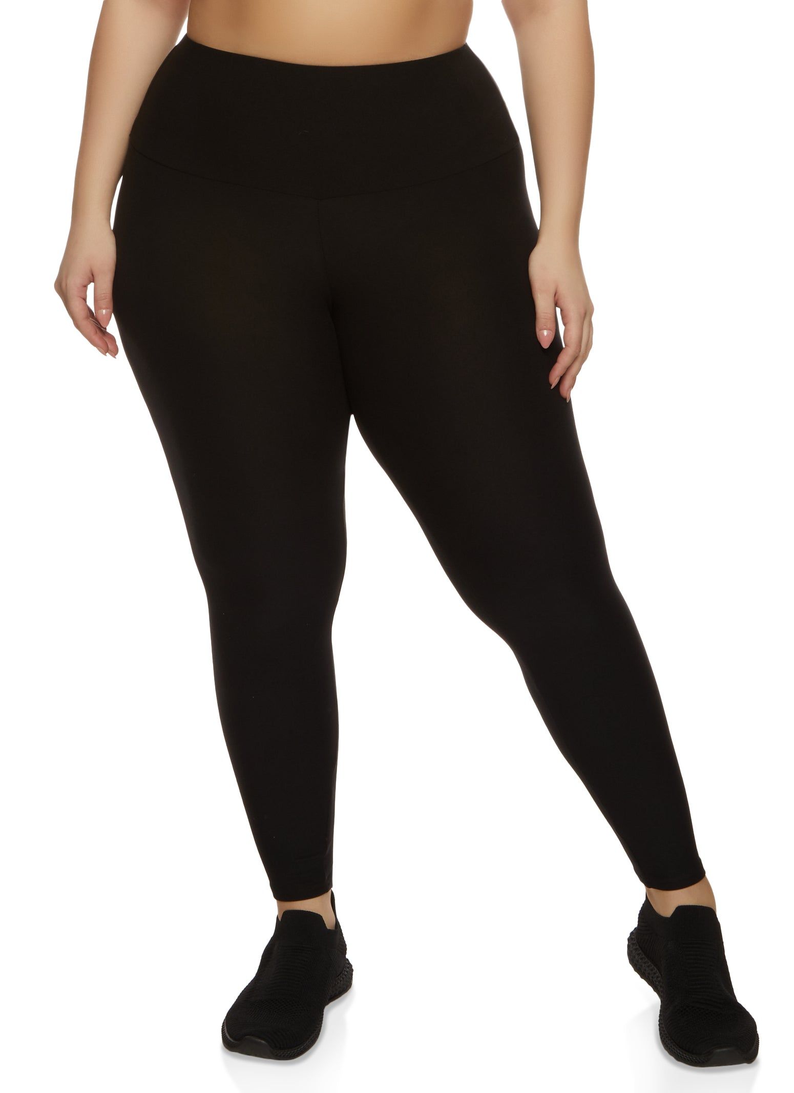 Plus Size High Waist Basic Leggings sold by Rainbow