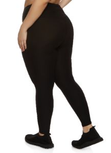 Plus Size High Waist Basic Leggings sold by Rainbow