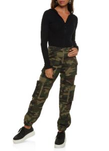 Zip Front Cargo Joggers sold by Rainbow