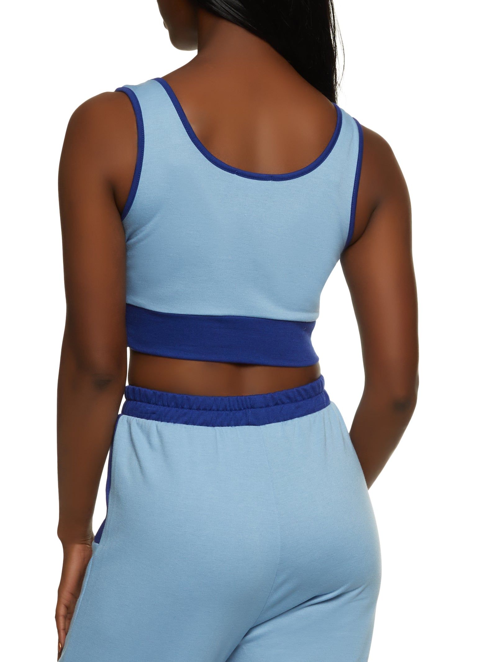 Color Block Cropped Tank Top sold by Rainbow product image thumbnail 3