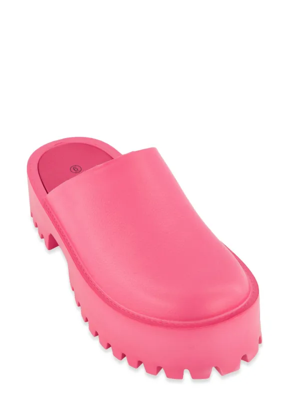 Platform Mule Clogs sold by Rainbow