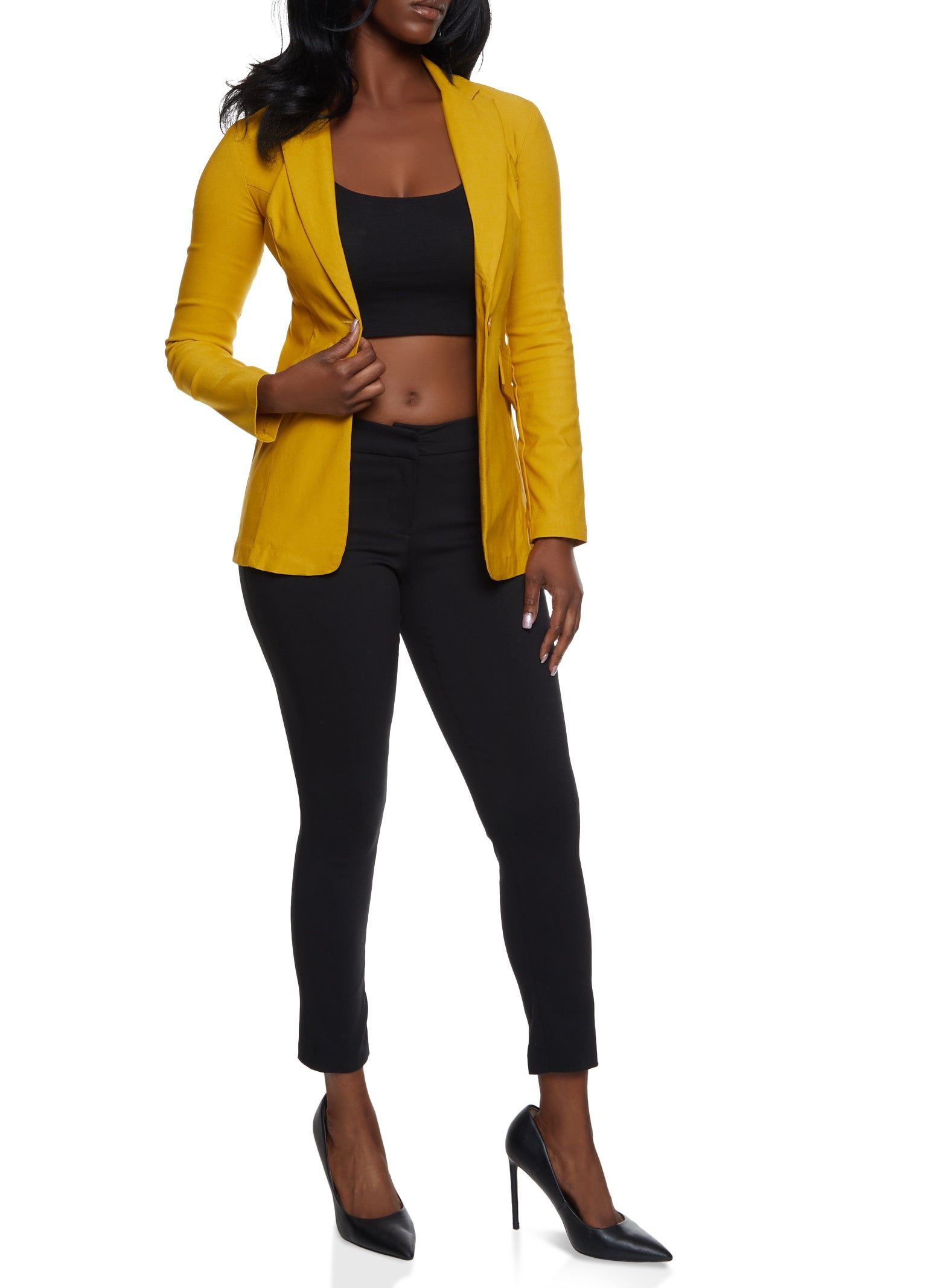 Basic Single Button Blazer sold by Rainbow product image thumbnail 2