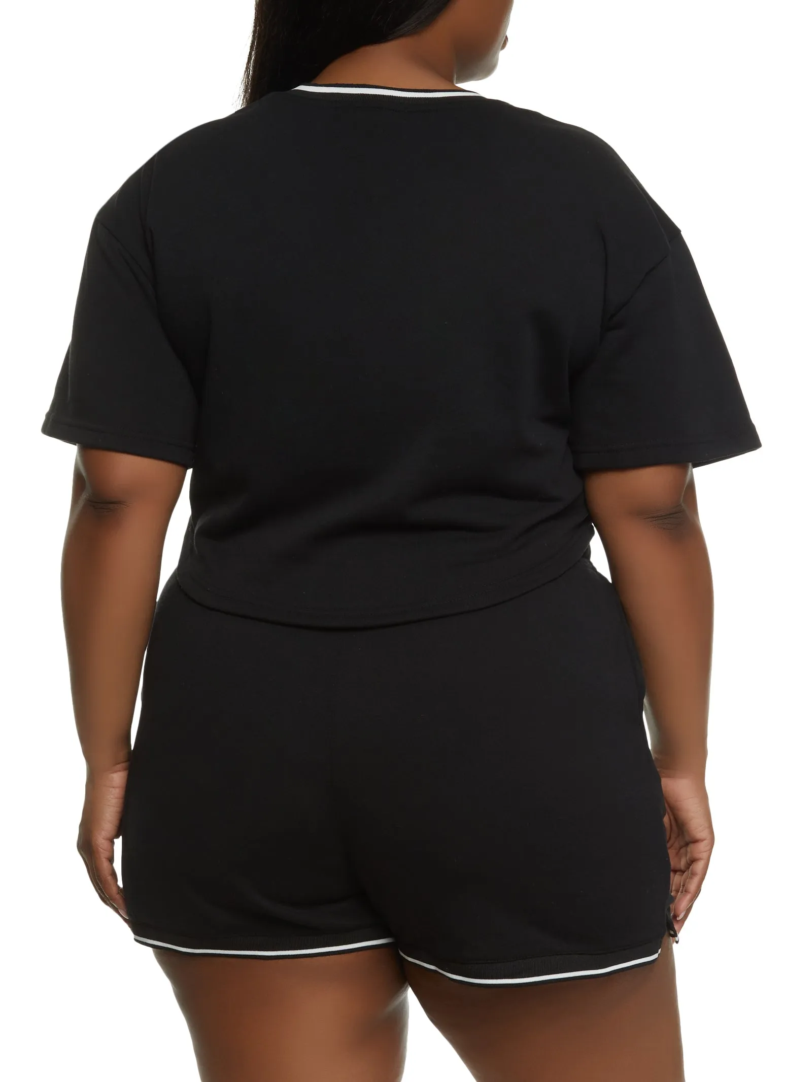 Plus Size Dont Forget To Live Cropped Graphic Tee sold by Rainbow product image thumbnail 3
