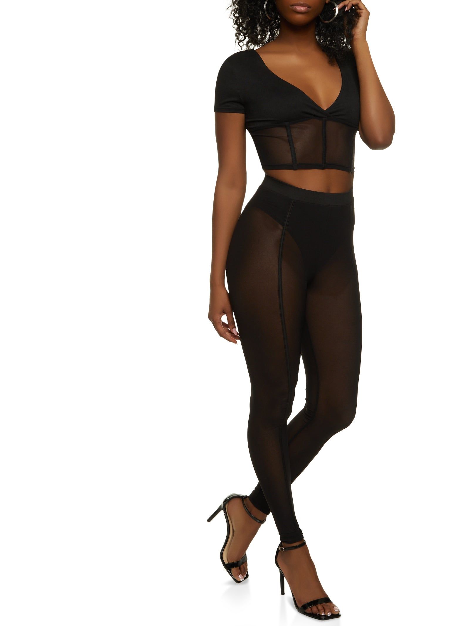 Mesh Corset Crop Top sold by Rainbow product image thumbnail 2