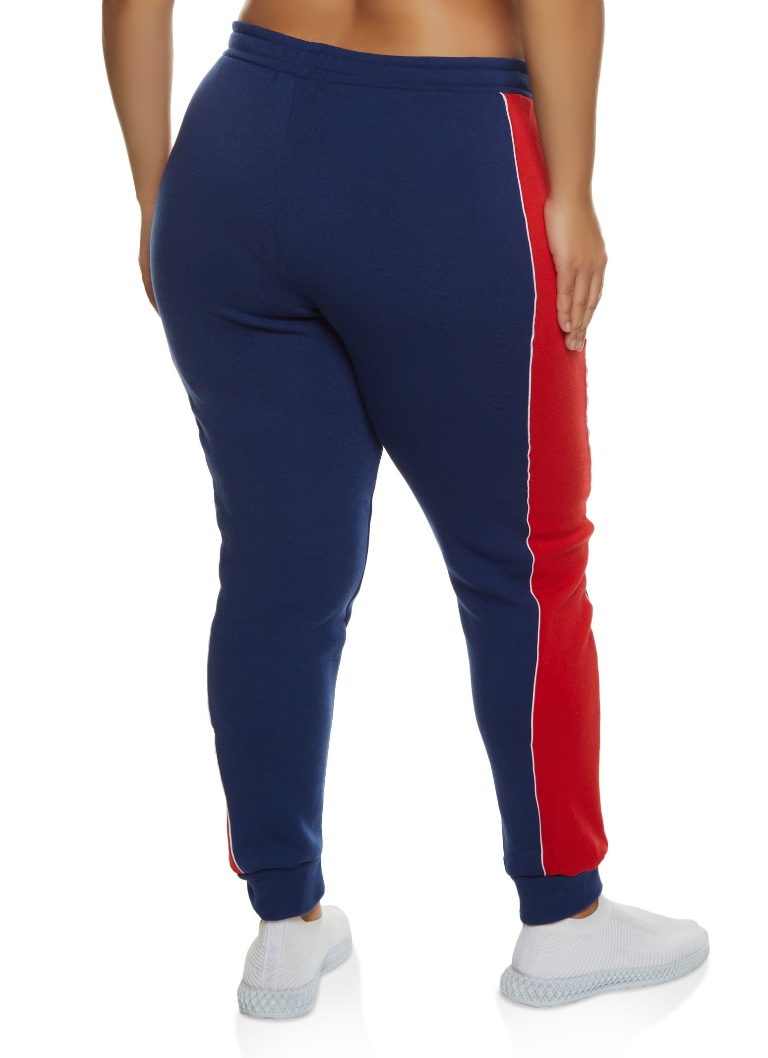 Plus Size Contrast Trim Side Stripe Joggers sold by Rainbow product image thumbnail 2