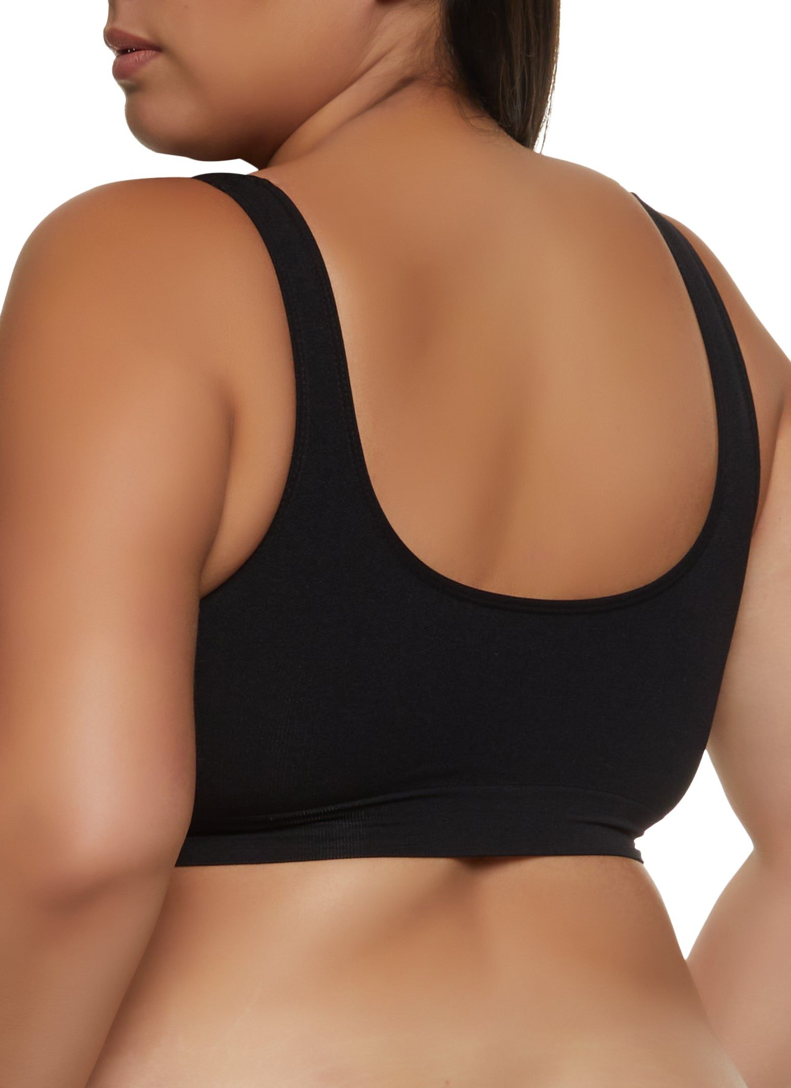 Plus Size Basic V Neck Sports Bra sold by Rainbow product image thumbnail 2