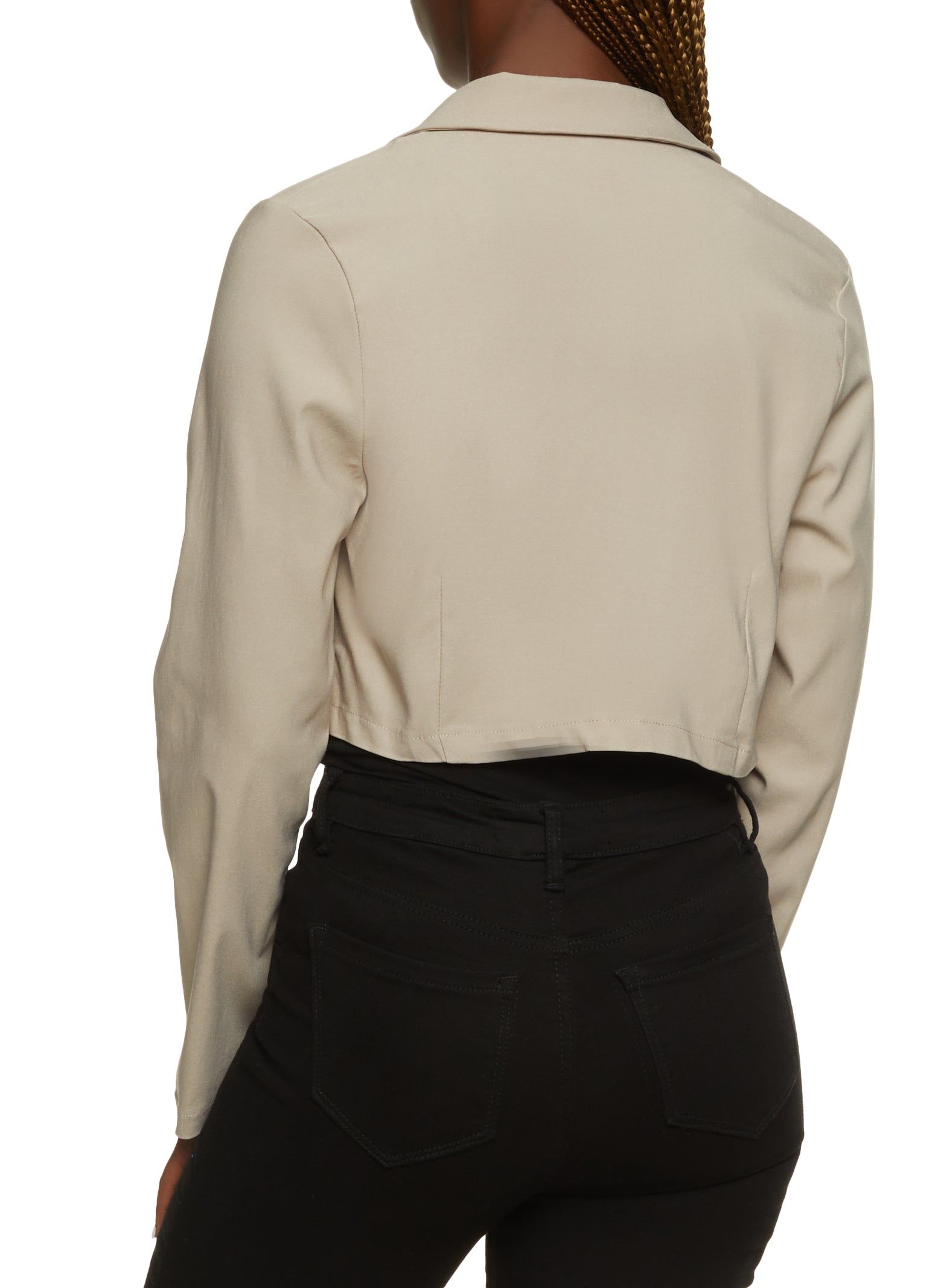 Solid Cropped Blazer sold by Rainbow product image thumbnail 2