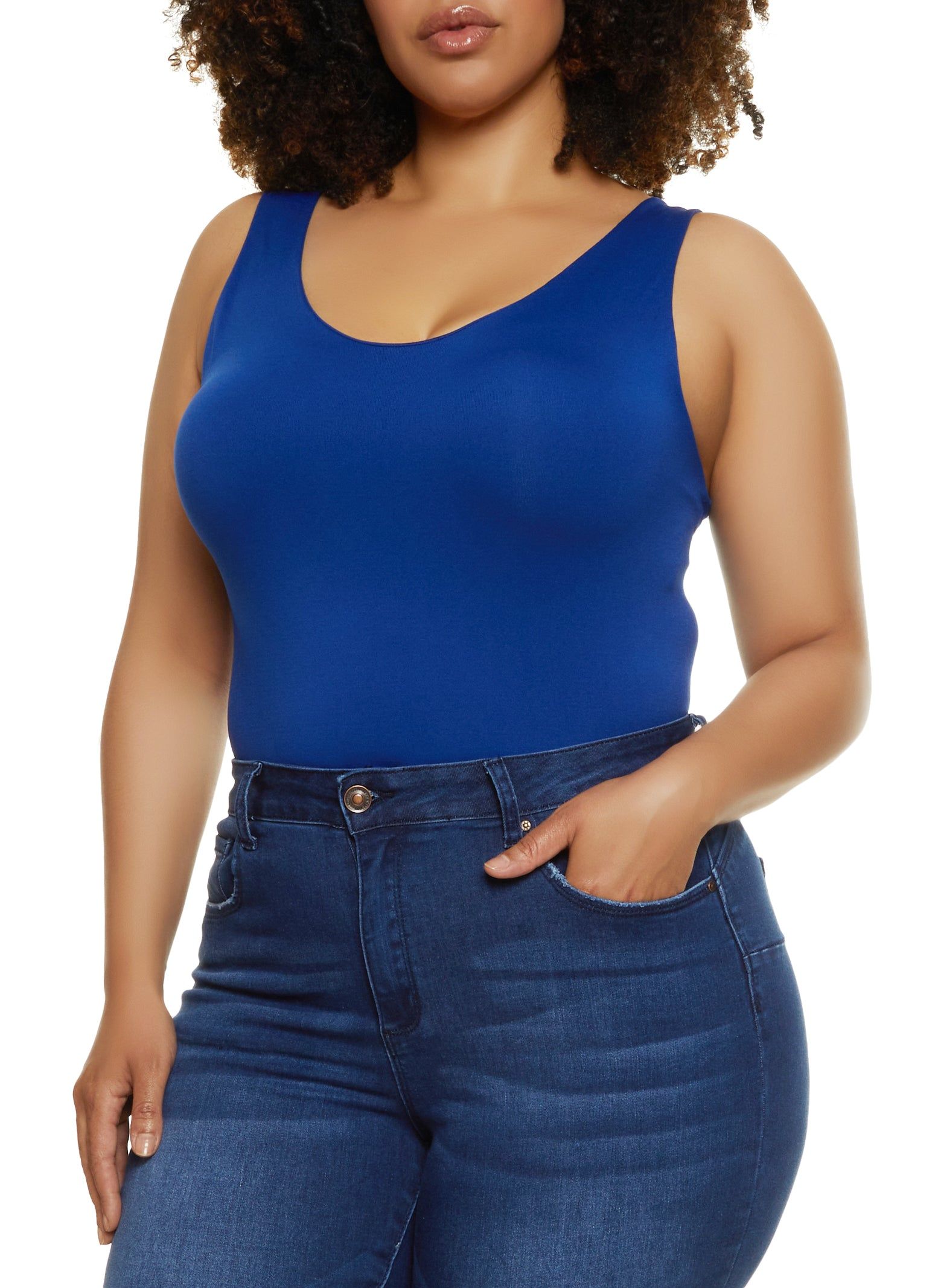 Plus Size Seamless Scoop Neck Bodysuit sold by Rainbow product image thumbnail 2