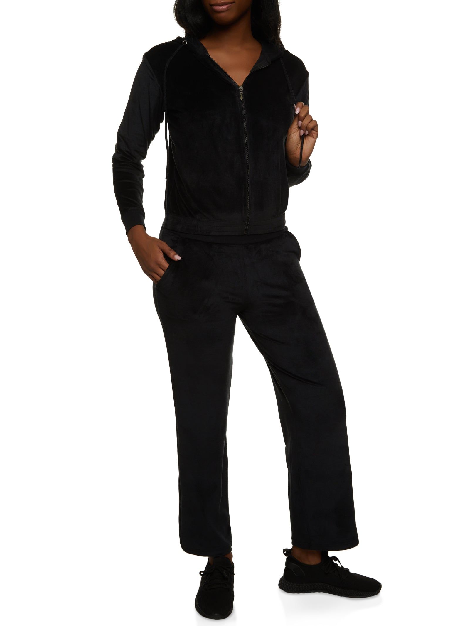 Velour Zip Up Hoodie sold by Rainbow product image thumbnail 2