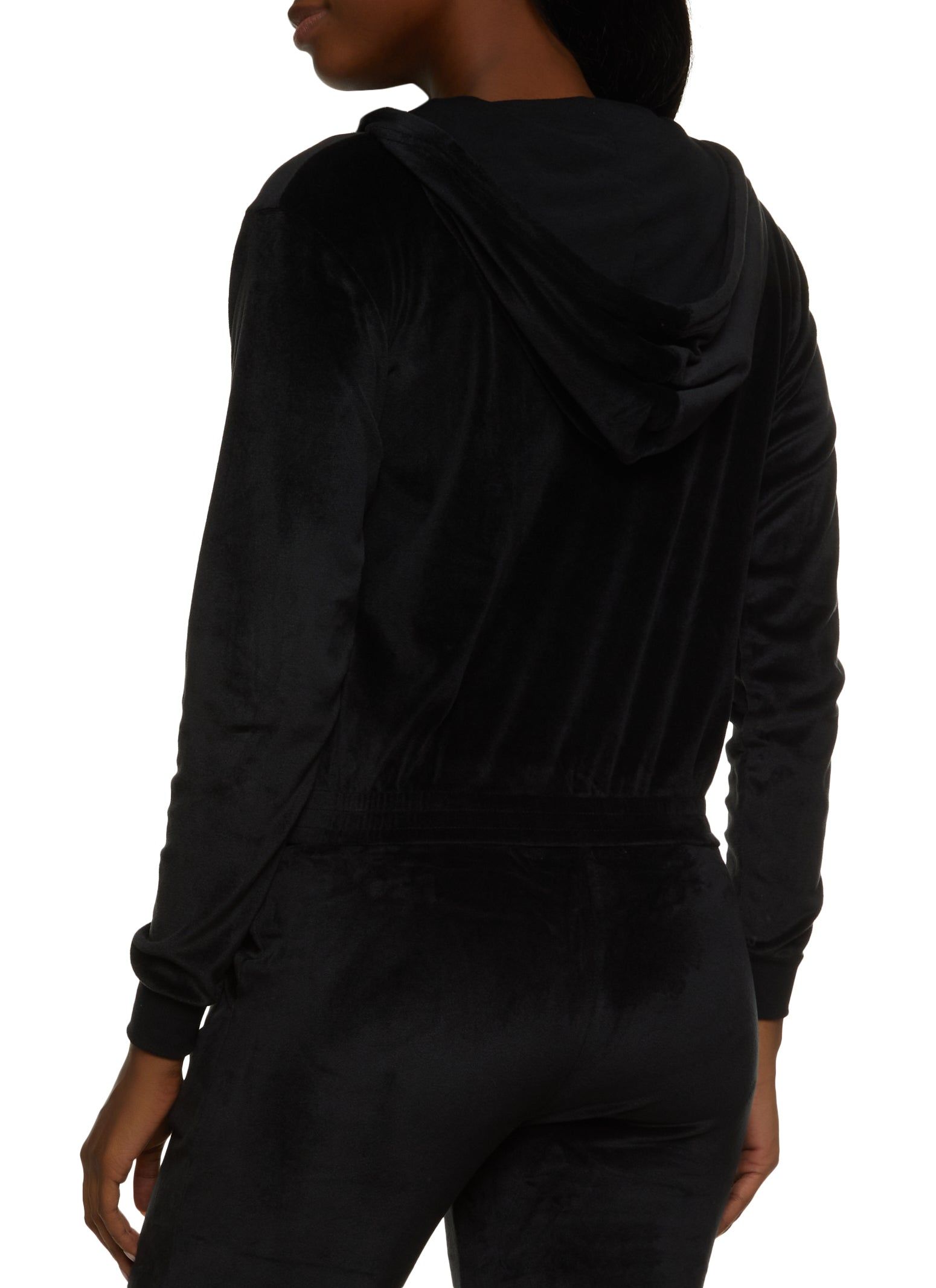 Velour Zip Up Hoodie sold by Rainbow product image thumbnail 3