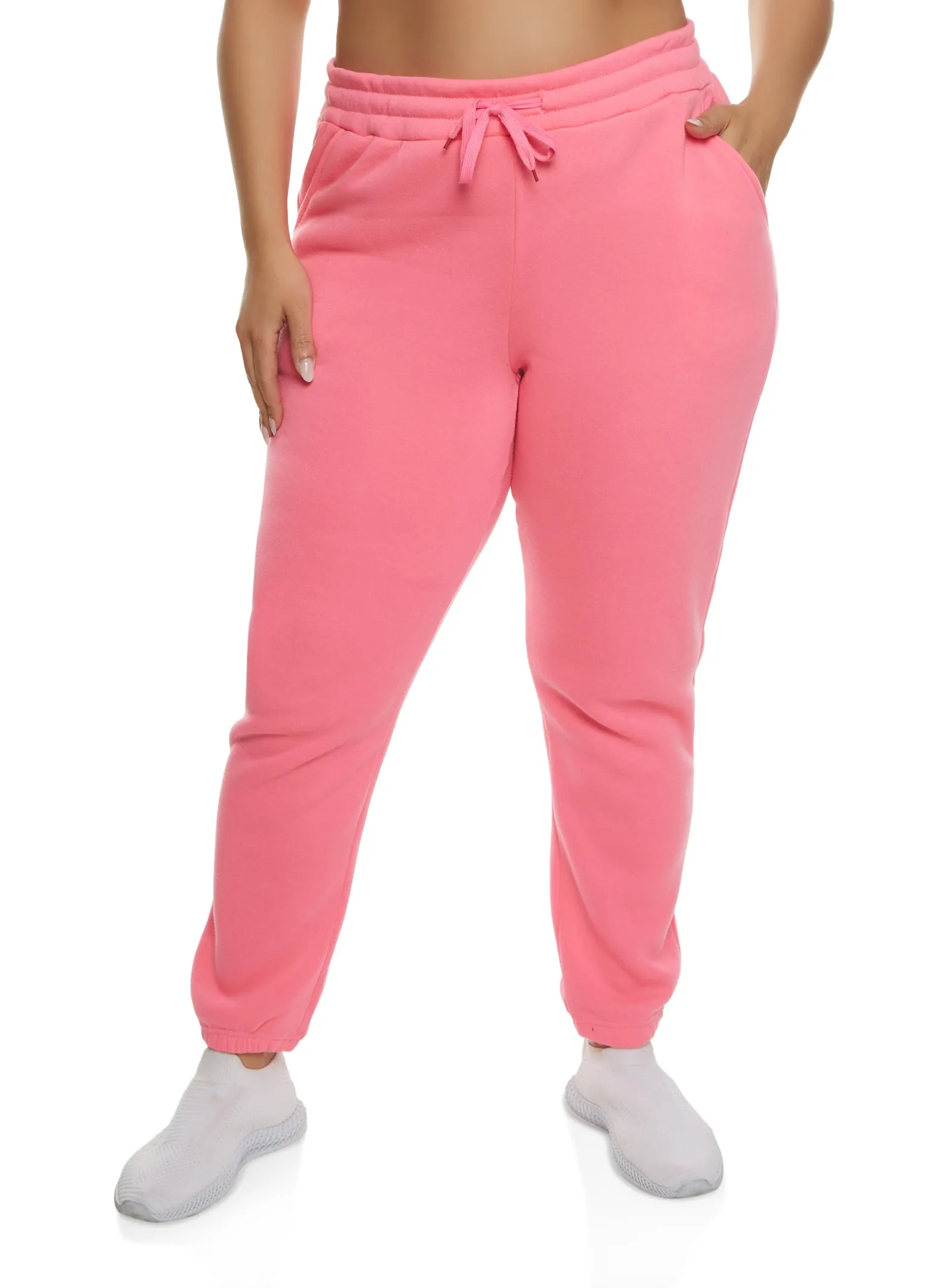 Plus Size Solid Drawstring Joggers sold by Rainbow