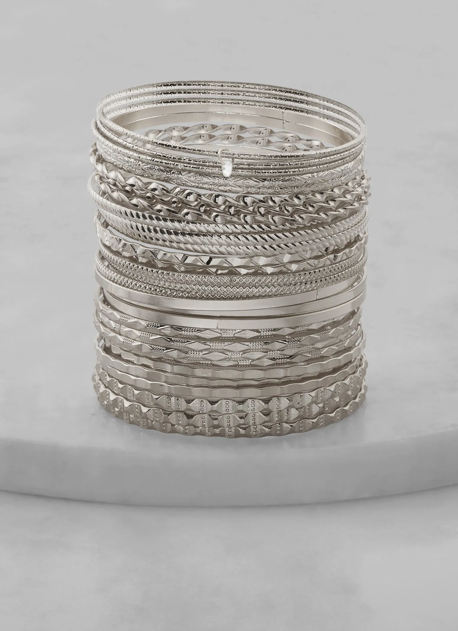 Assorted Metallic Bangles Set of 30 sold by Rainbow