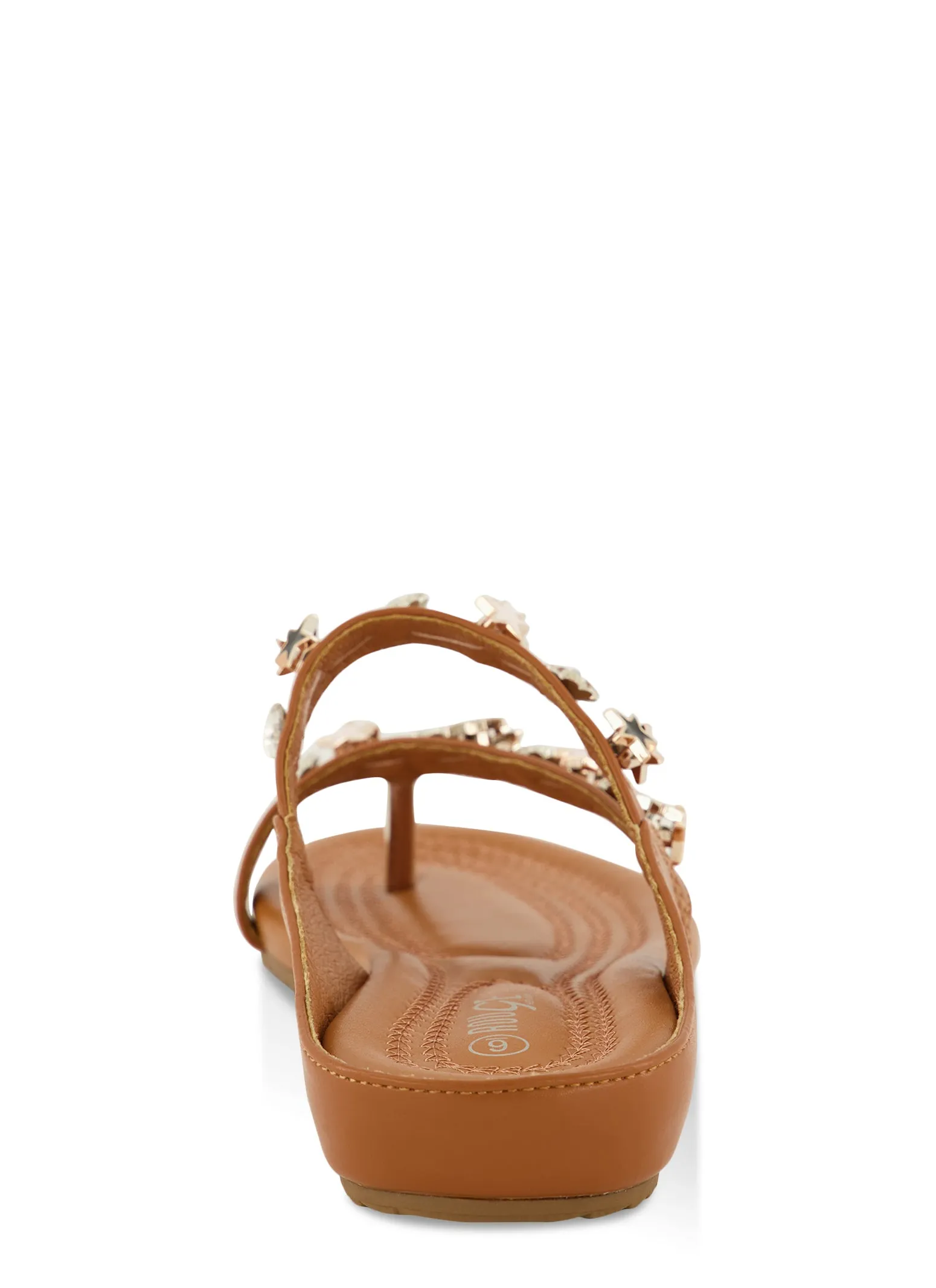 Rhinestone Beaded Asymmetrical Toe Loop Sandals sold by Rainbow product image thumbnail 3