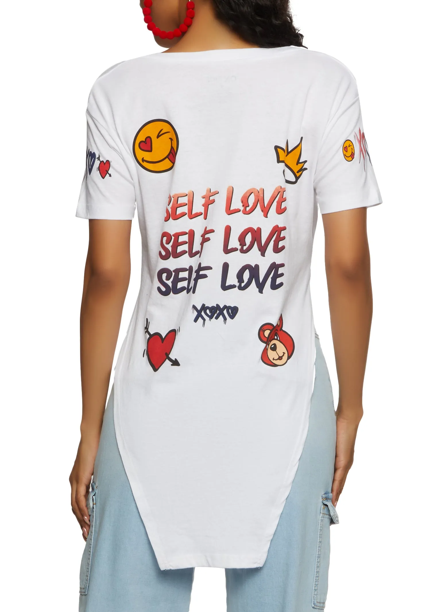 Self Love Graphic Knot Front Tee sold by Rainbow product image thumbnail 2