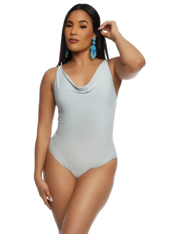 Haute Monde Sleeveless Cowl Neck Bodysuit sold by Rainbow
