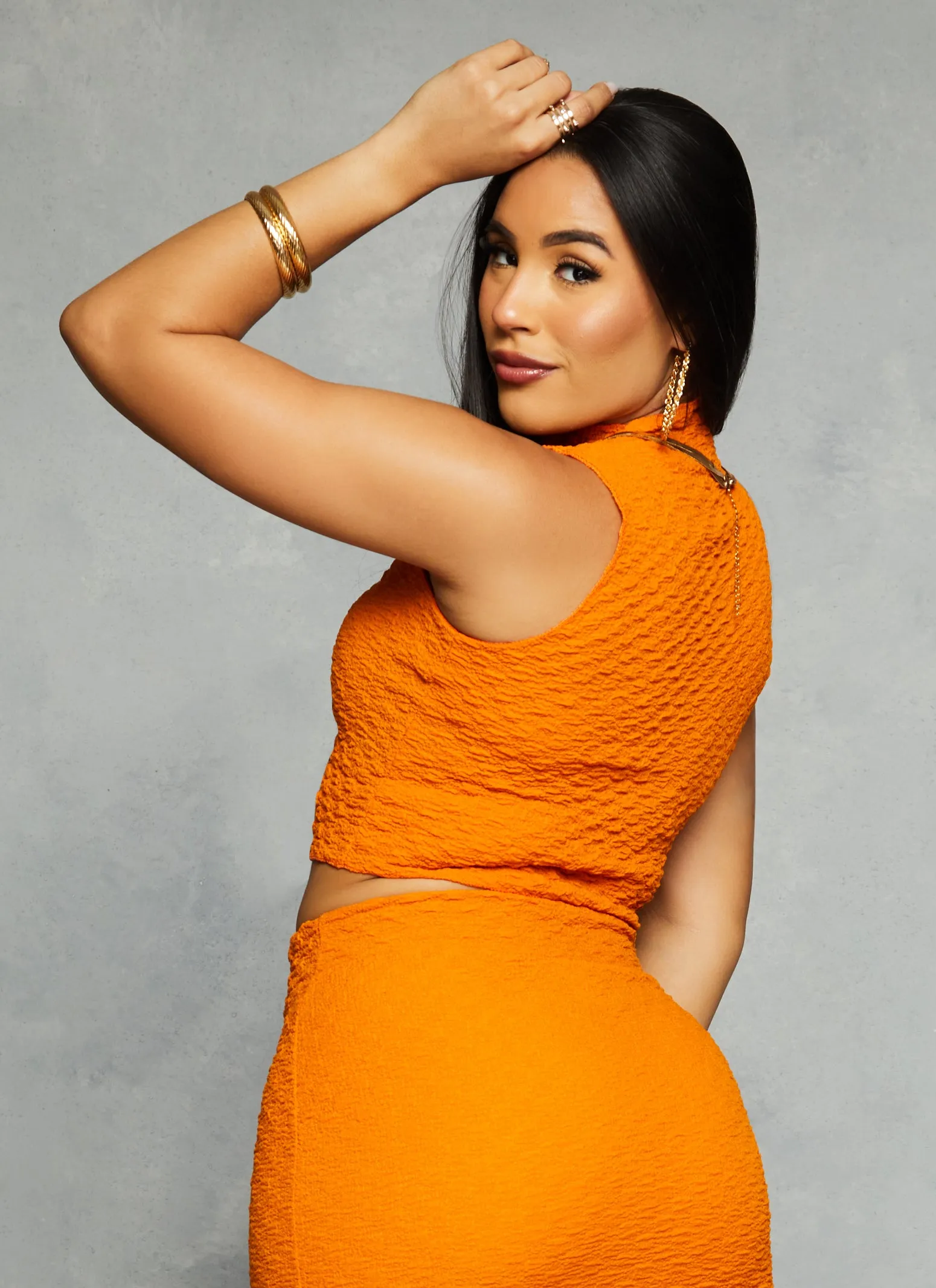 Textured Knit Mock Neck Tank Top sold by Rainbow product image thumbnail 3