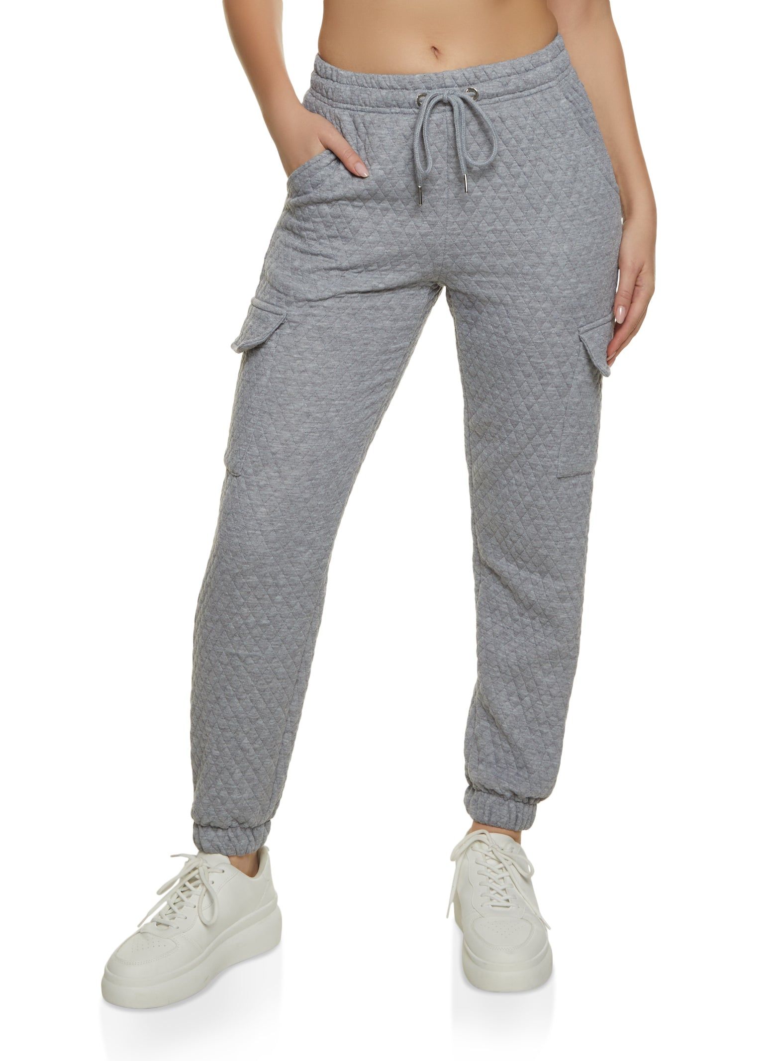 Fleece Quilted Drawstring Joggers sold by Rainbow